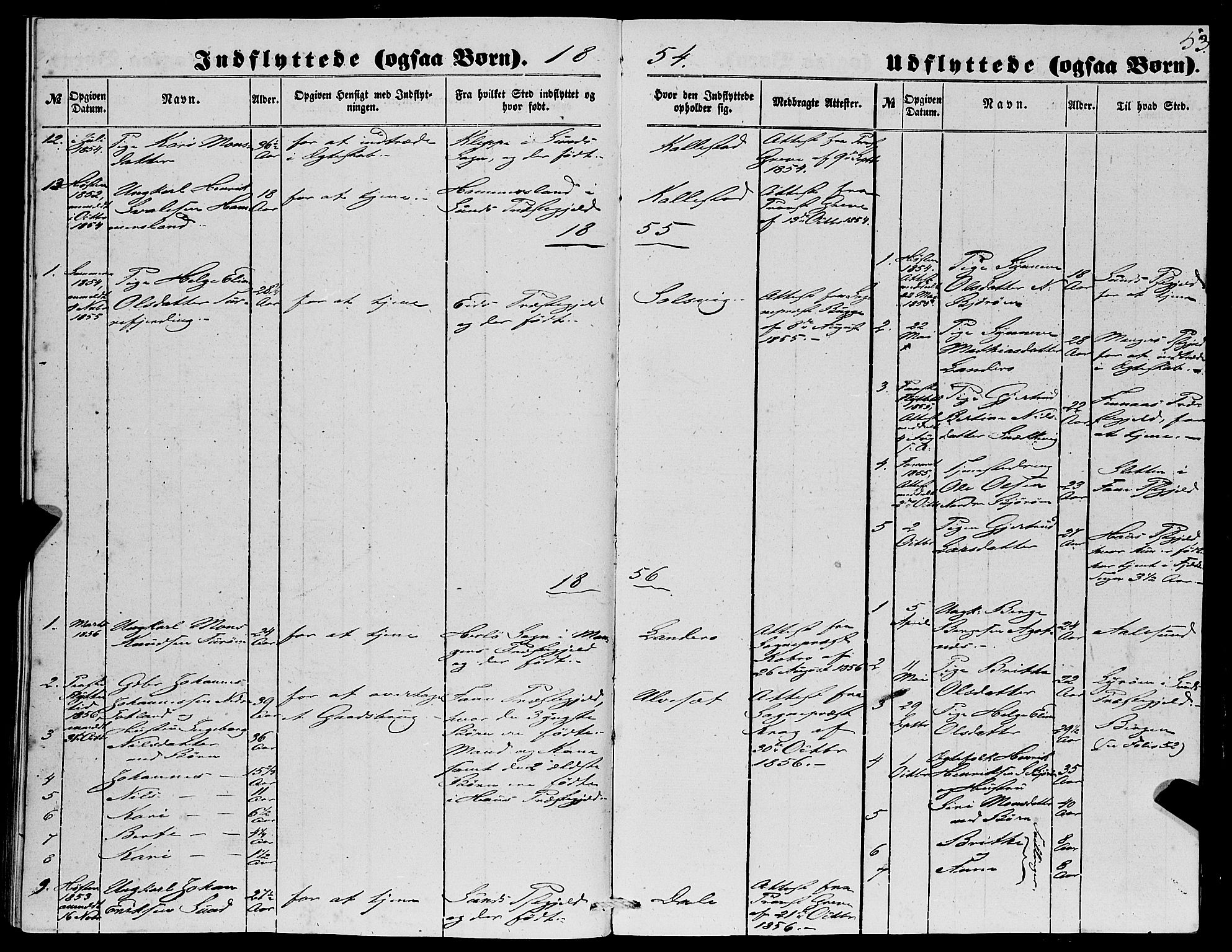 Fjell sokneprestembete, SAB/A-75301/H/Haa: Parish register (official) no. A 4, 1851-1870, p. 53