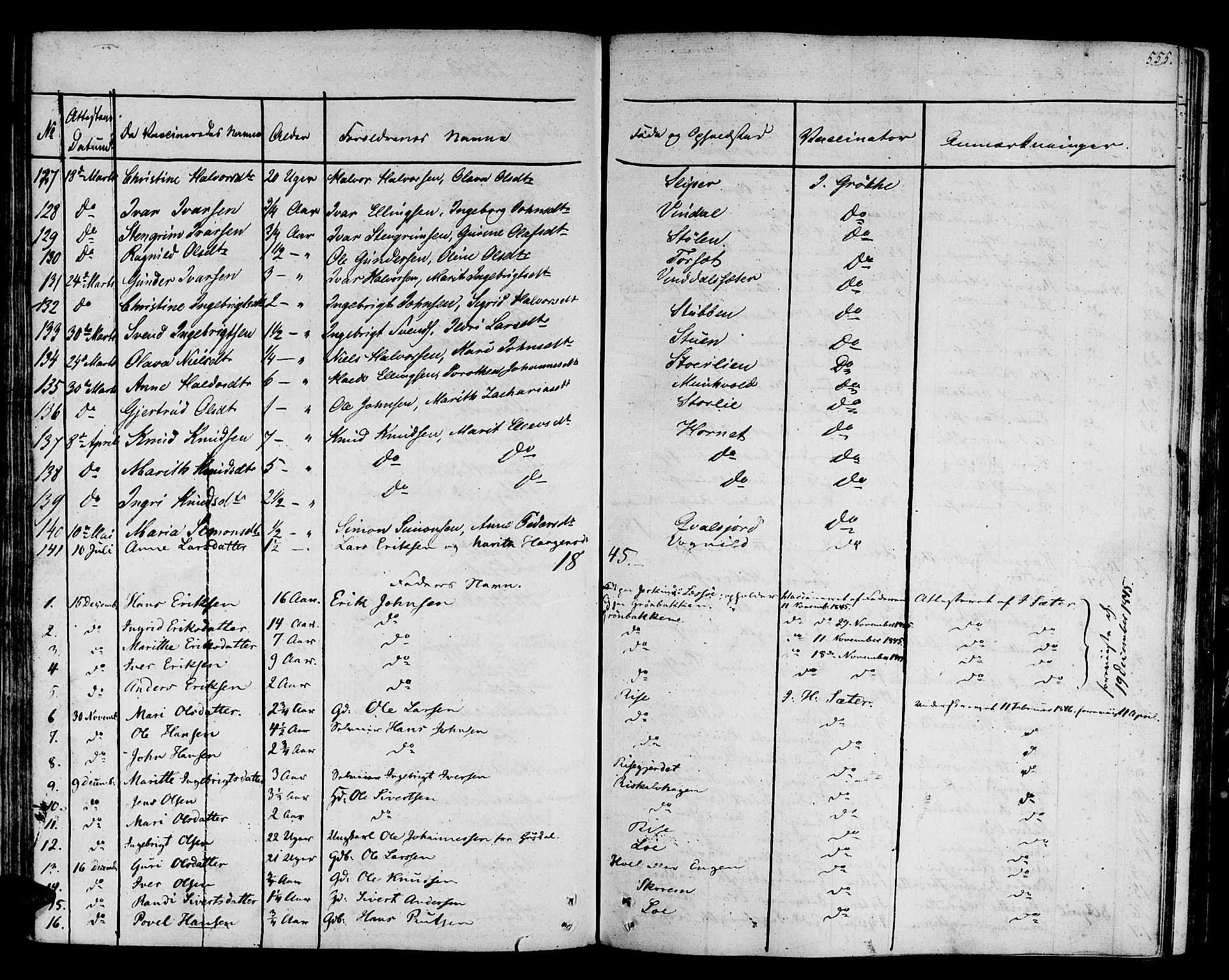 Ministerialprotokoller, klokkerbøker og fødselsregistre - Sør-Trøndelag, SAT/A-1456/678/L0897: Parish register (official) no. 678A06-07, 1821-1847, p. 555
