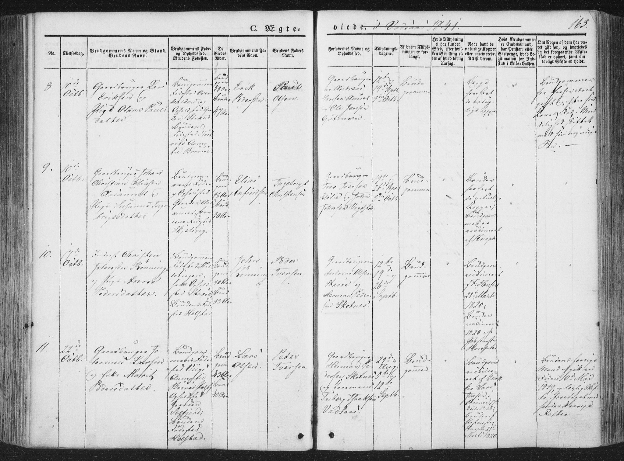 Ministerialprotokoller, klokkerbøker og fødselsregistre - Nordland, AV/SAT-A-1459/810/L0144: Parish register (official) no. 810A07 /1, 1841-1862, p. 163