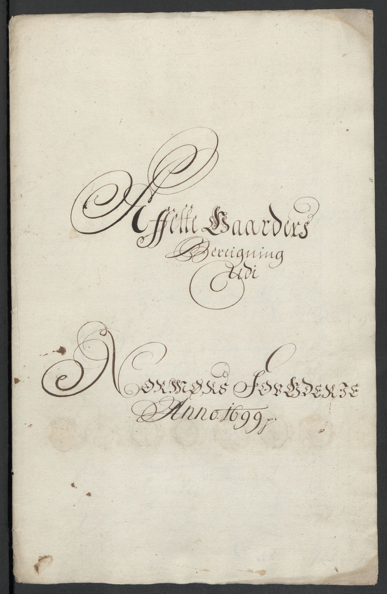 Rentekammeret inntil 1814, Reviderte regnskaper, Fogderegnskap, AV/RA-EA-4092/R56/L3738: Fogderegnskap Nordmøre, 1699, p. 125