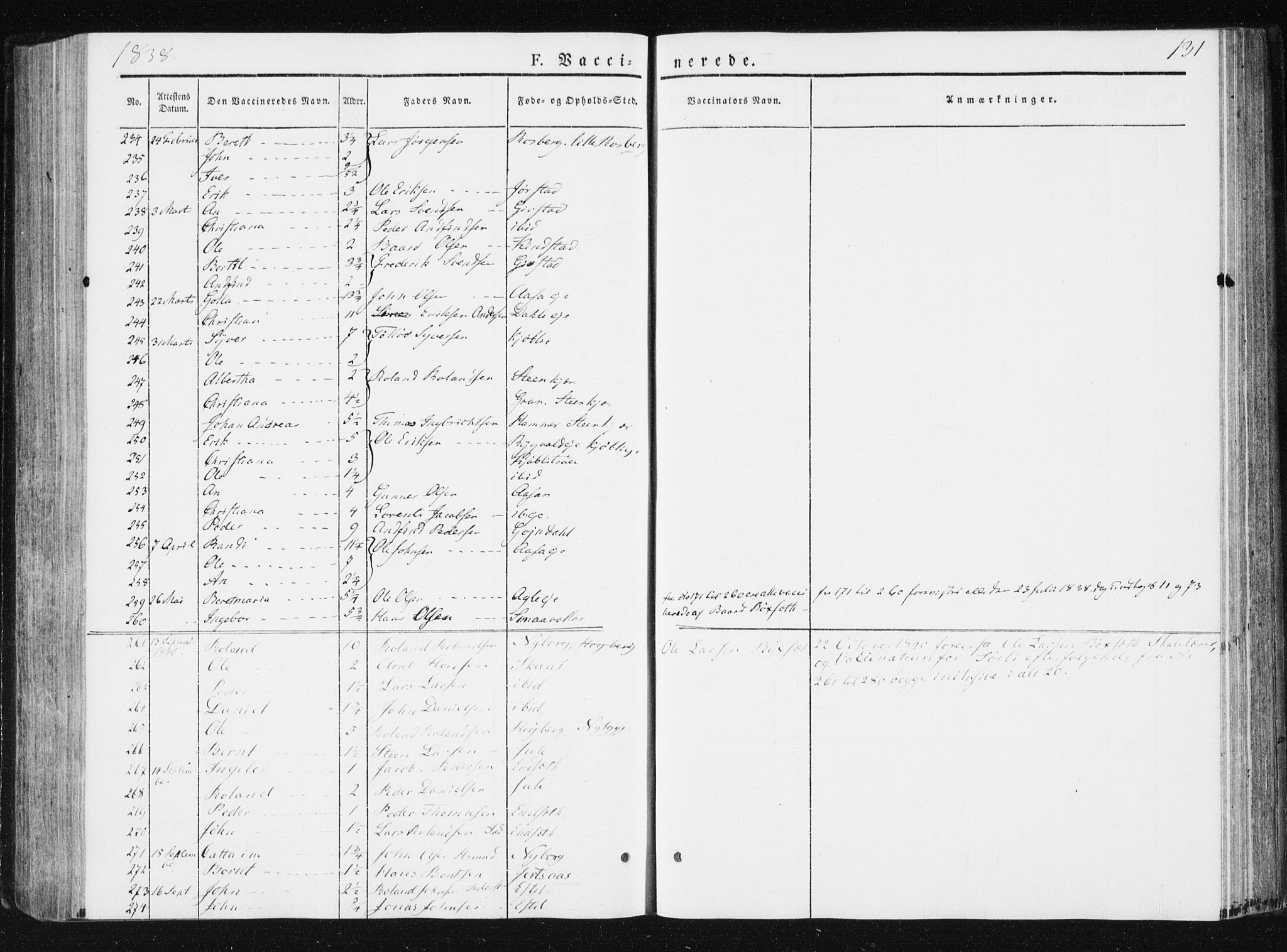 Ministerialprotokoller, klokkerbøker og fødselsregistre - Nord-Trøndelag, SAT/A-1458/749/L0470: Parish register (official) no. 749A04, 1834-1853, p. 131