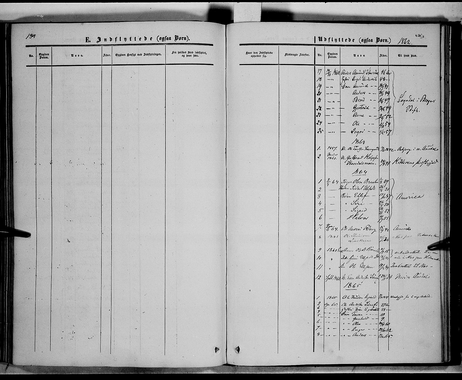 Sør-Aurdal prestekontor, SAH/PREST-128/H/Ha/Haa/L0006: Parish register (official) no. 6, 1849-1876, p. 134