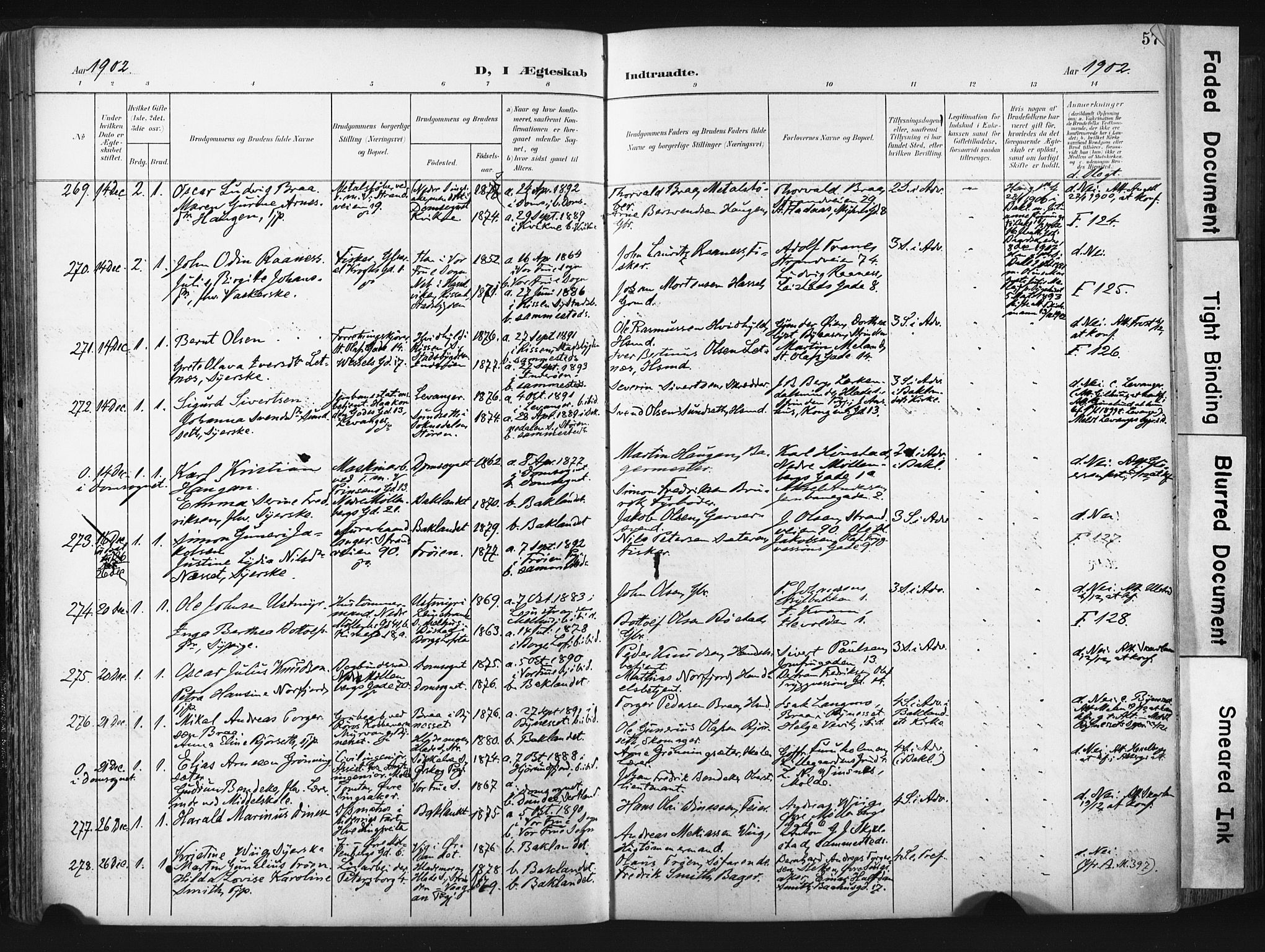 Ministerialprotokoller, klokkerbøker og fødselsregistre - Sør-Trøndelag, AV/SAT-A-1456/604/L0201: Parish register (official) no. 604A21, 1901-1911, p. 57