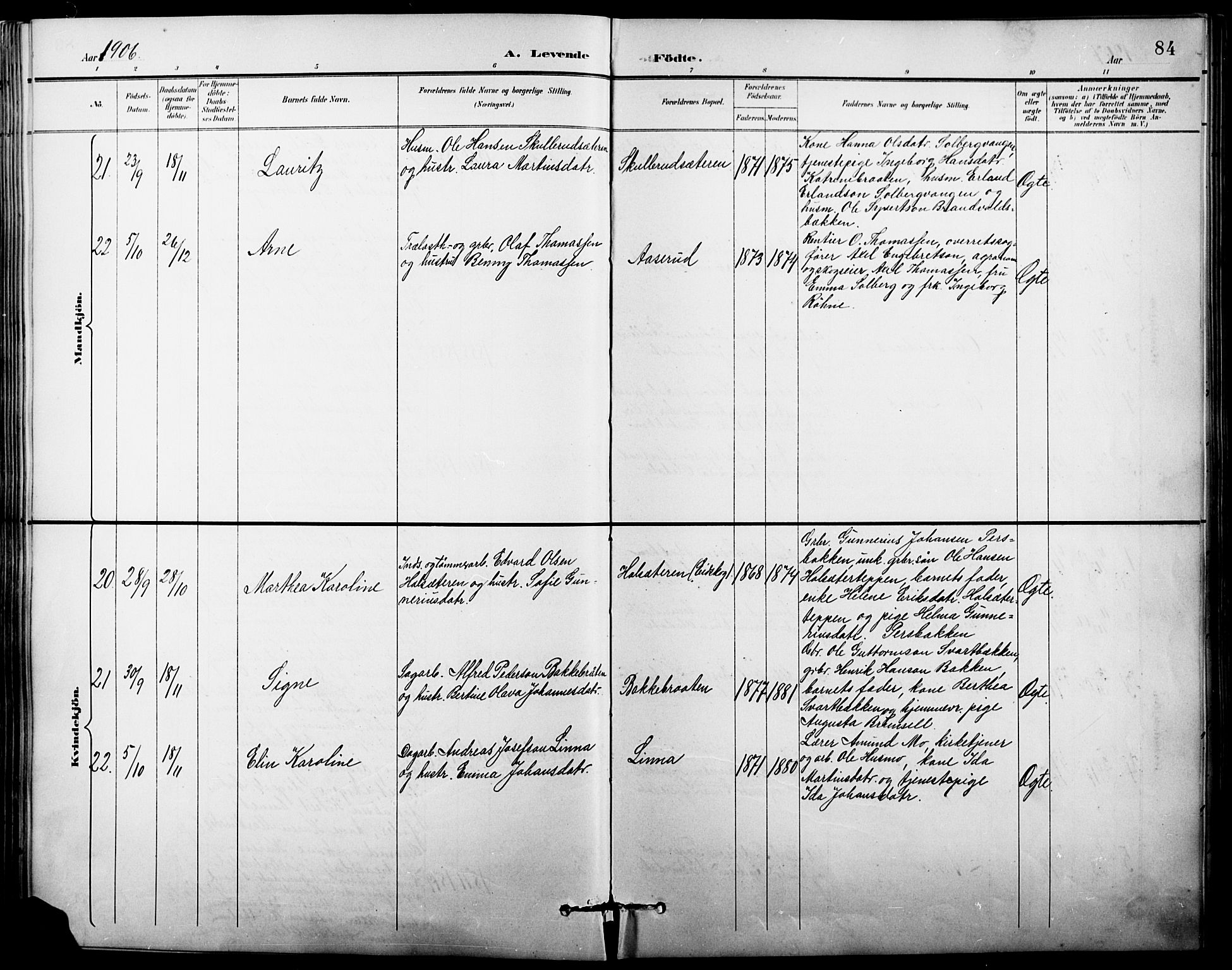 Vinger prestekontor, AV/SAH-PREST-024/H/Ha/Hab/L0004: Parish register (copy) no. 4, 1895-1920, p. 84