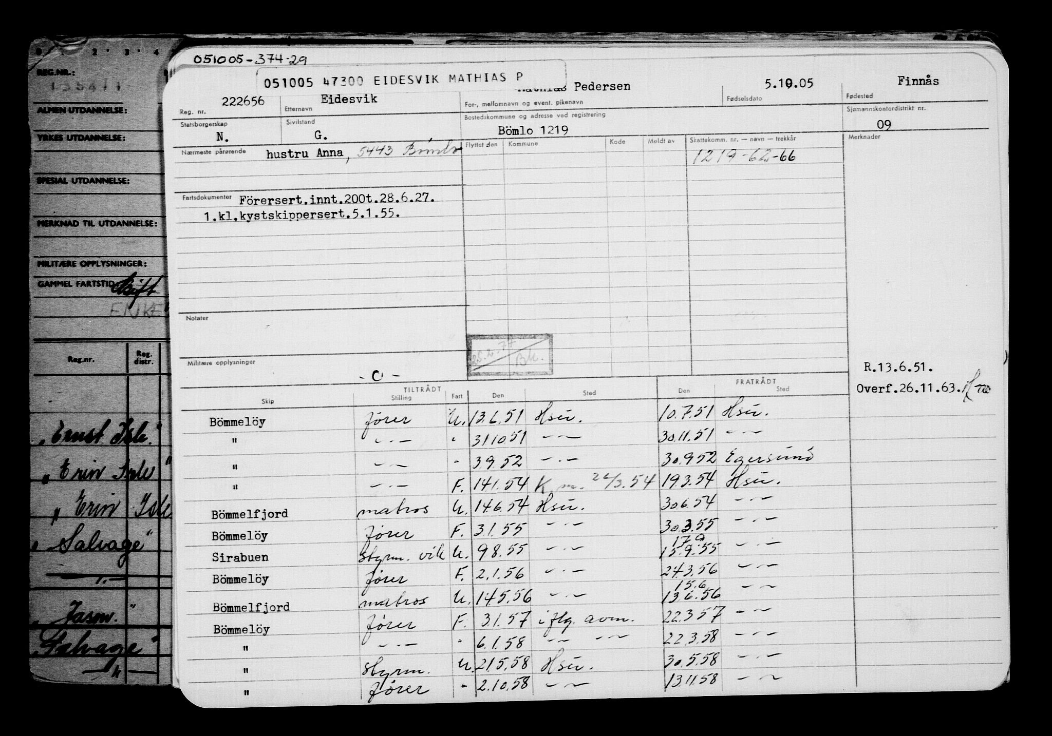 Direktoratet for sjømenn, AV/RA-S-3545/G/Gb/L0061: Hovedkort, 1905, p. 435