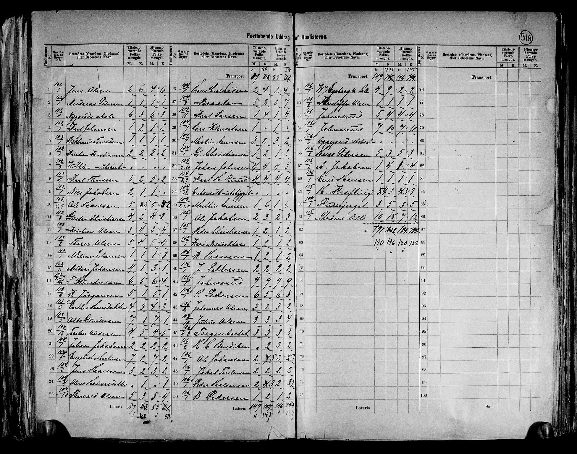 RA, 1891 census for 0227 Fet, 1891, p. 26