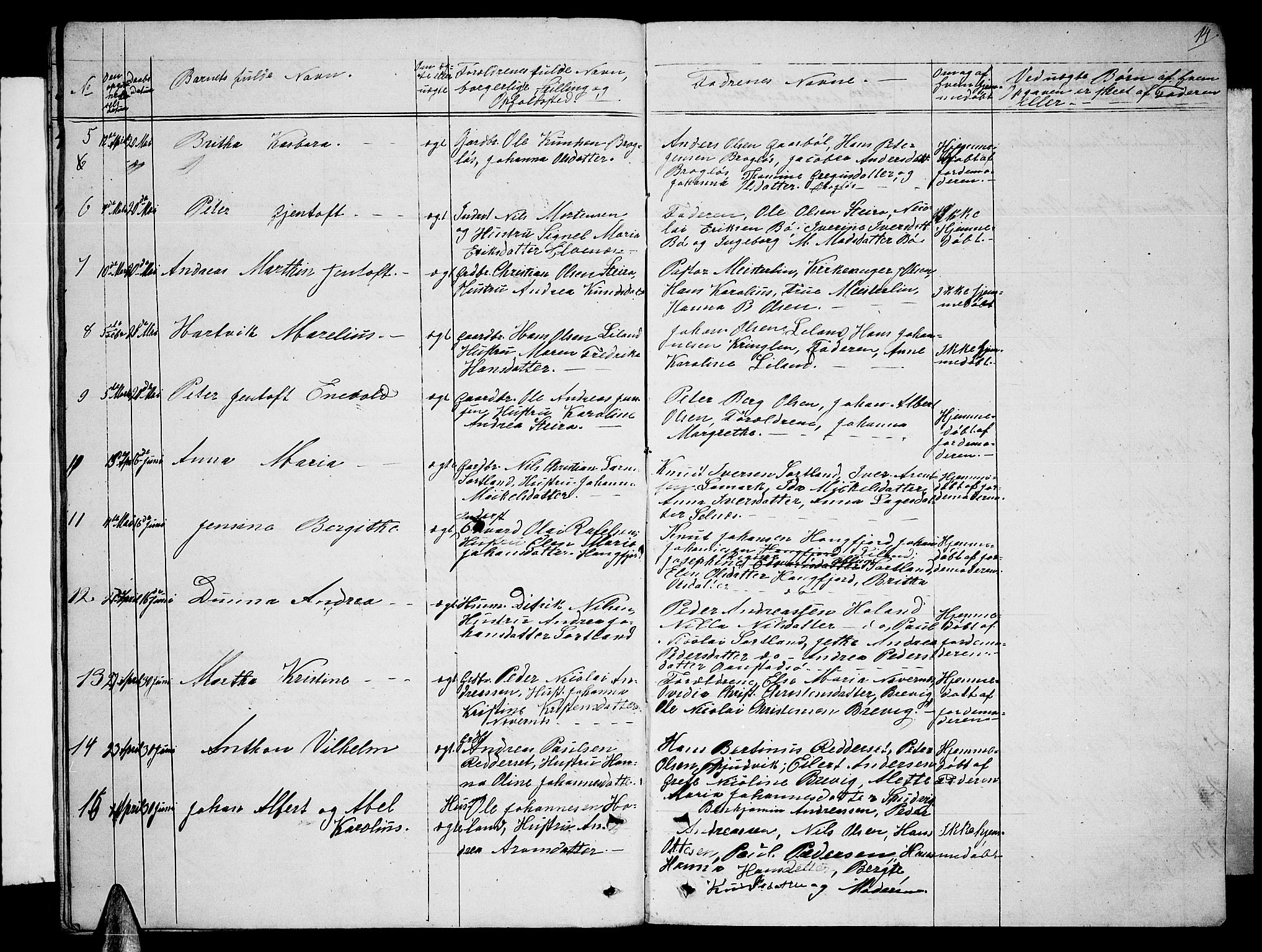 Ministerialprotokoller, klokkerbøker og fødselsregistre - Nordland, AV/SAT-A-1459/895/L1380: Parish register (copy) no. 895C02, 1857-1863, p. 14