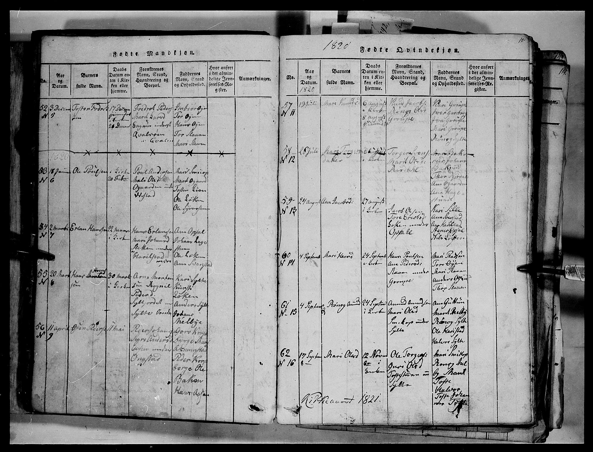 Fron prestekontor, SAH/PREST-078/H/Ha/Hab/L0003: Parish register (copy) no. 3, 1816-1850, p. 10