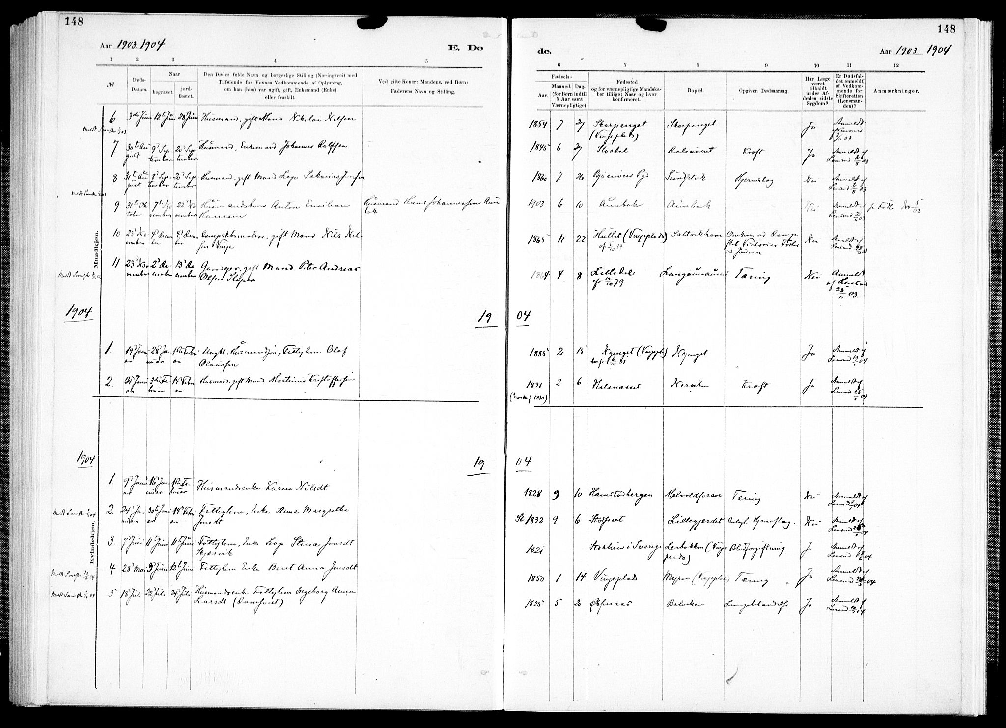 Ministerialprotokoller, klokkerbøker og fødselsregistre - Nord-Trøndelag, SAT/A-1458/733/L0325: Parish register (official) no. 733A04, 1884-1908, p. 148