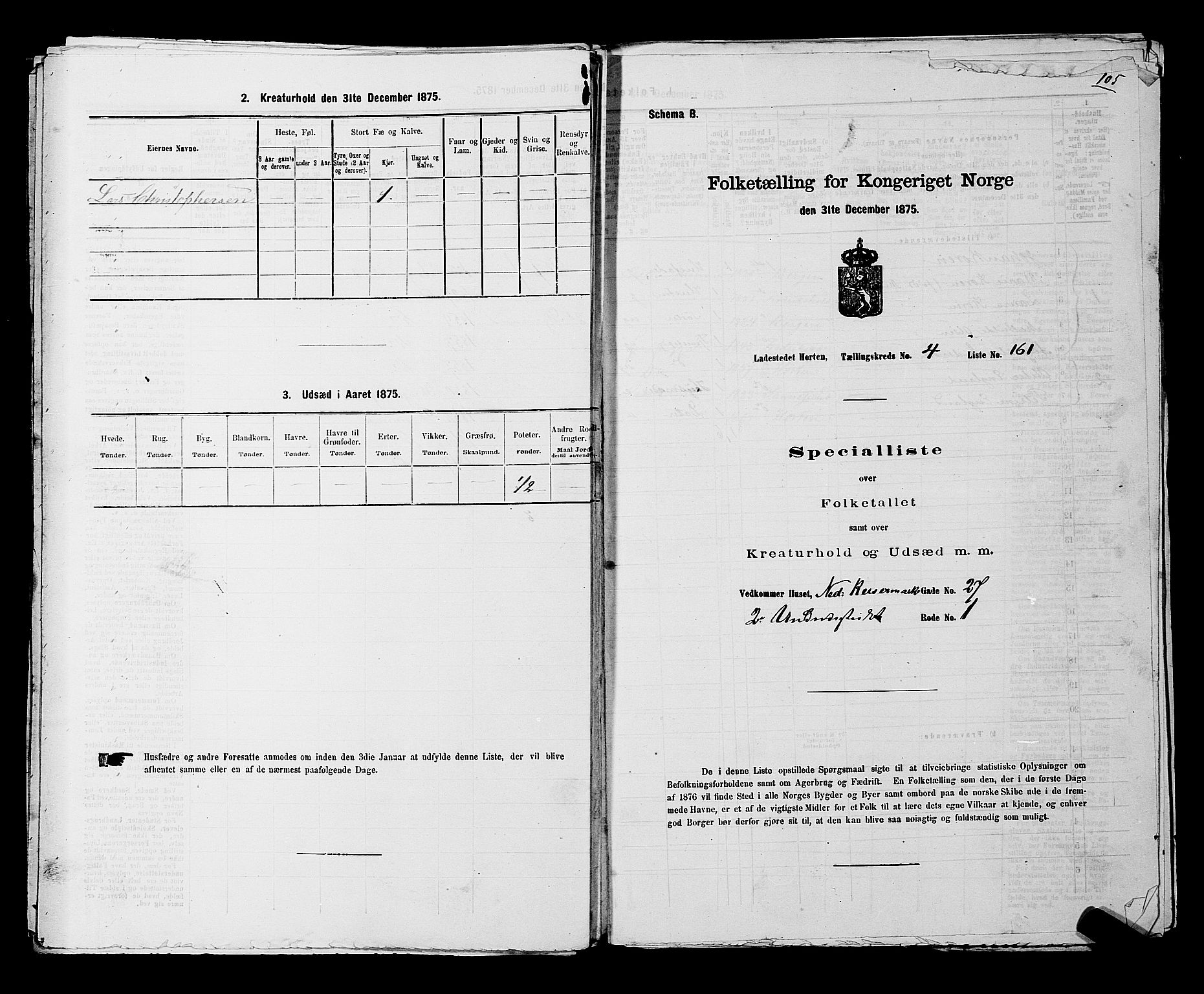 SAKO, 1875 census for 0703P Horten, 1875, p. 380