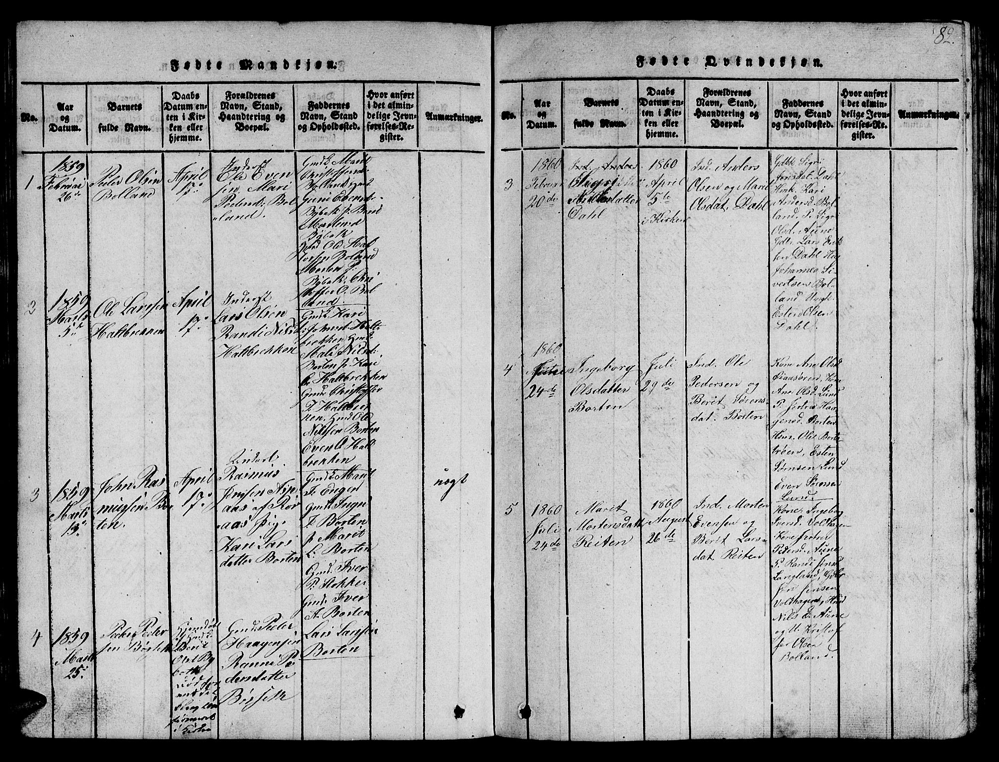 Ministerialprotokoller, klokkerbøker og fødselsregistre - Sør-Trøndelag, SAT/A-1456/693/L1121: Parish register (copy) no. 693C02, 1816-1869, p. 82
