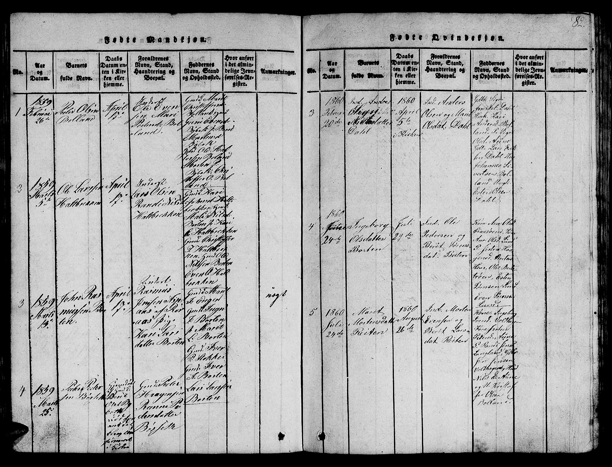 Ministerialprotokoller, klokkerbøker og fødselsregistre - Sør-Trøndelag, AV/SAT-A-1456/693/L1121: Parish register (copy) no. 693C02, 1816-1869, p. 82