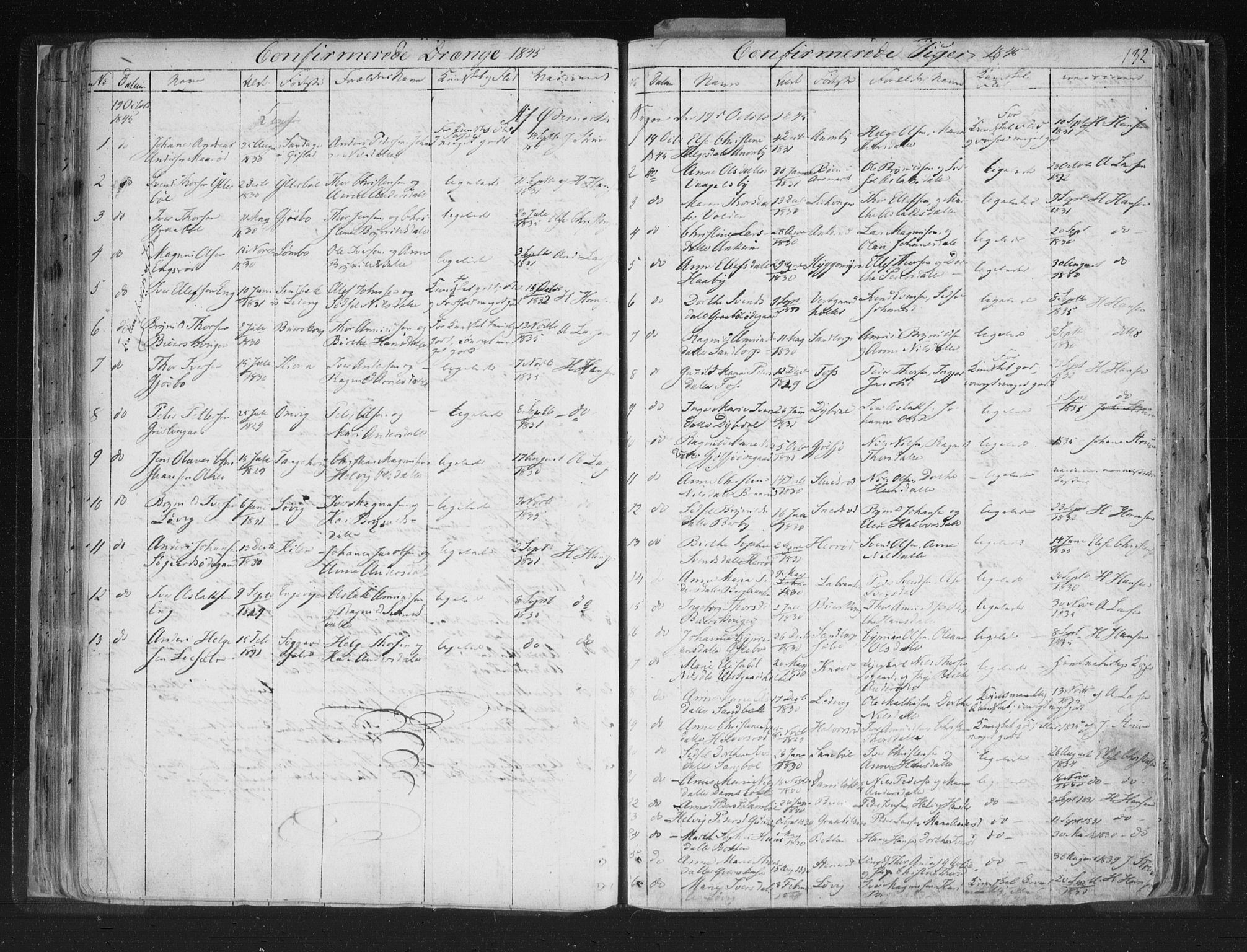 Aremark prestekontor Kirkebøker, SAO/A-10899/F/Fc/L0002: Parish register (official) no. III 2, 1834-1849, p. 132