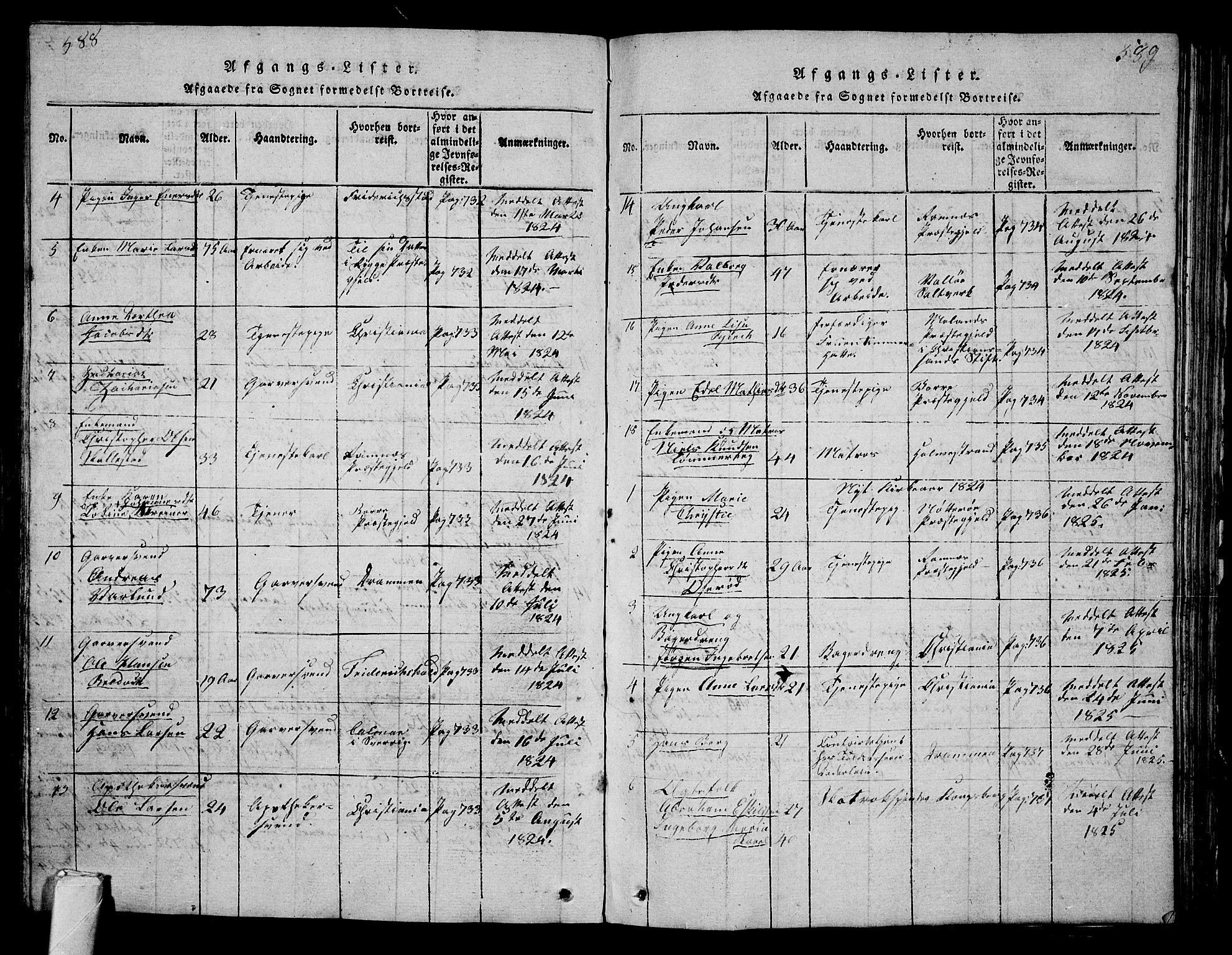 Tønsberg kirkebøker, AV/SAKO-A-330/G/Ga/L0001: Parish register (copy) no. 1, 1813-1826, p. 588-589