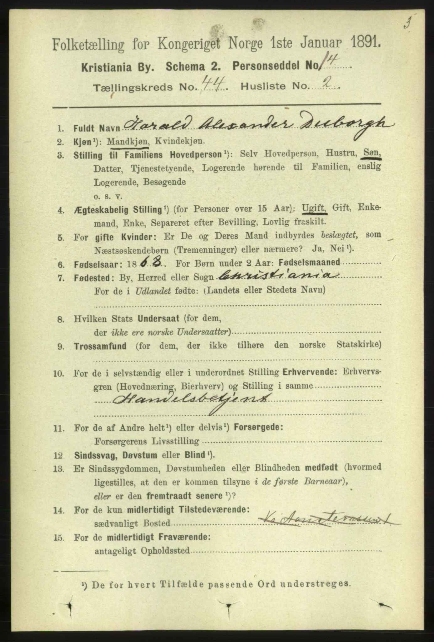 RA, 1891 census for 0301 Kristiania, 1891, p. 26713