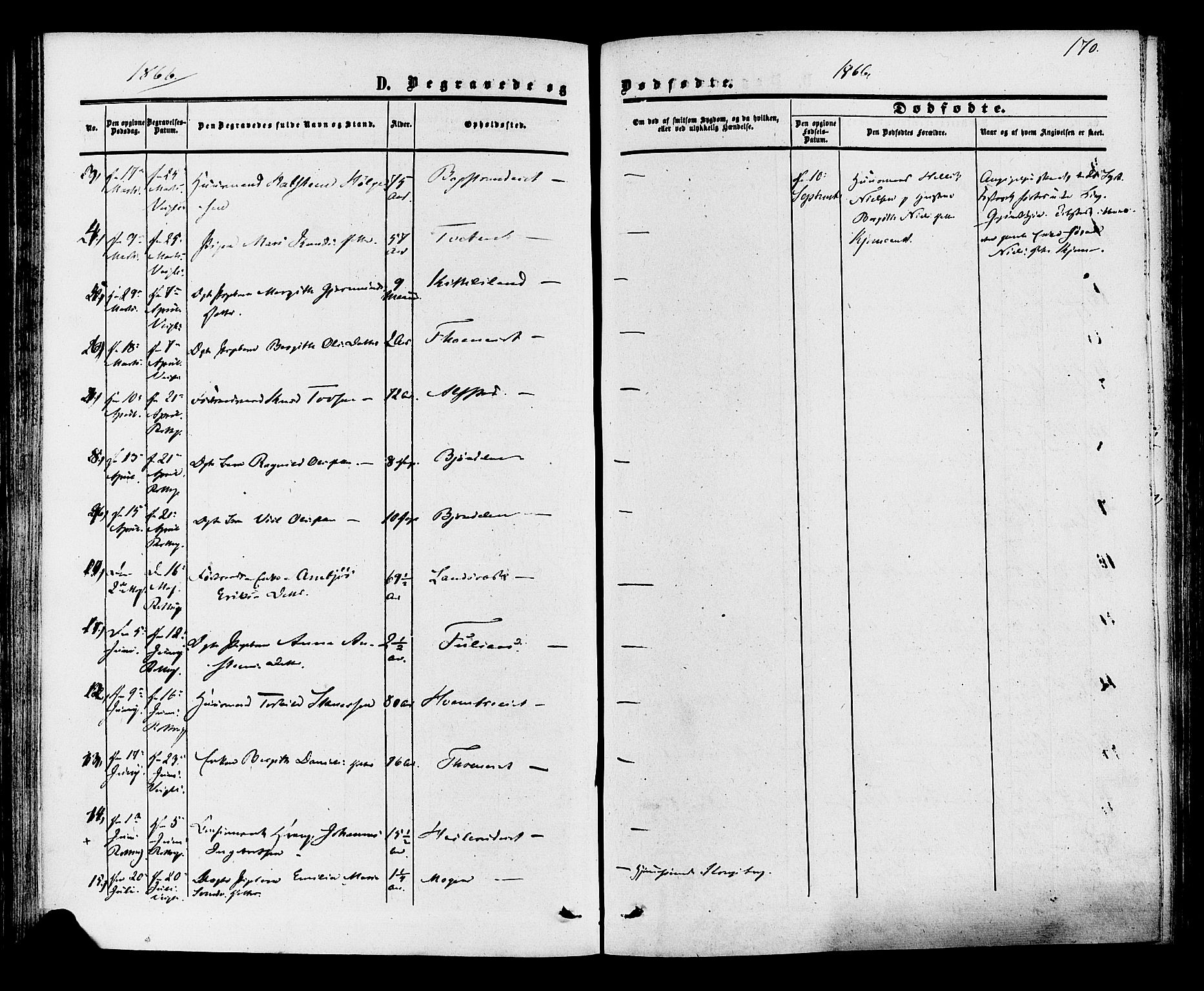 Rollag kirkebøker, AV/SAKO-A-240/F/Fa/L0009: Parish register (official) no. I 9, 1860-1874, p. 170