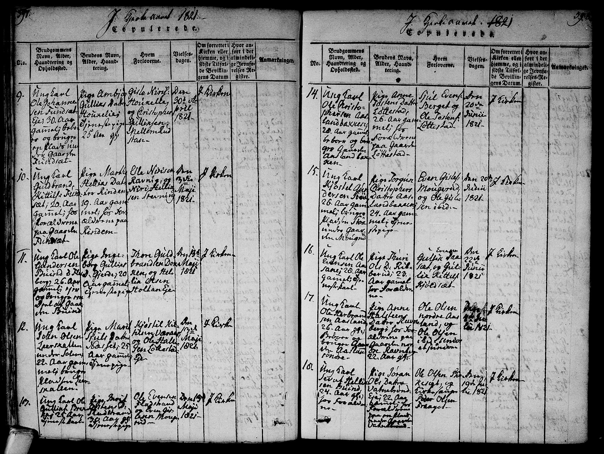 Flesberg kirkebøker, AV/SAKO-A-18/F/Fa/L0005: Parish register (official) no. I 5, 1816-1834, p. 397-398