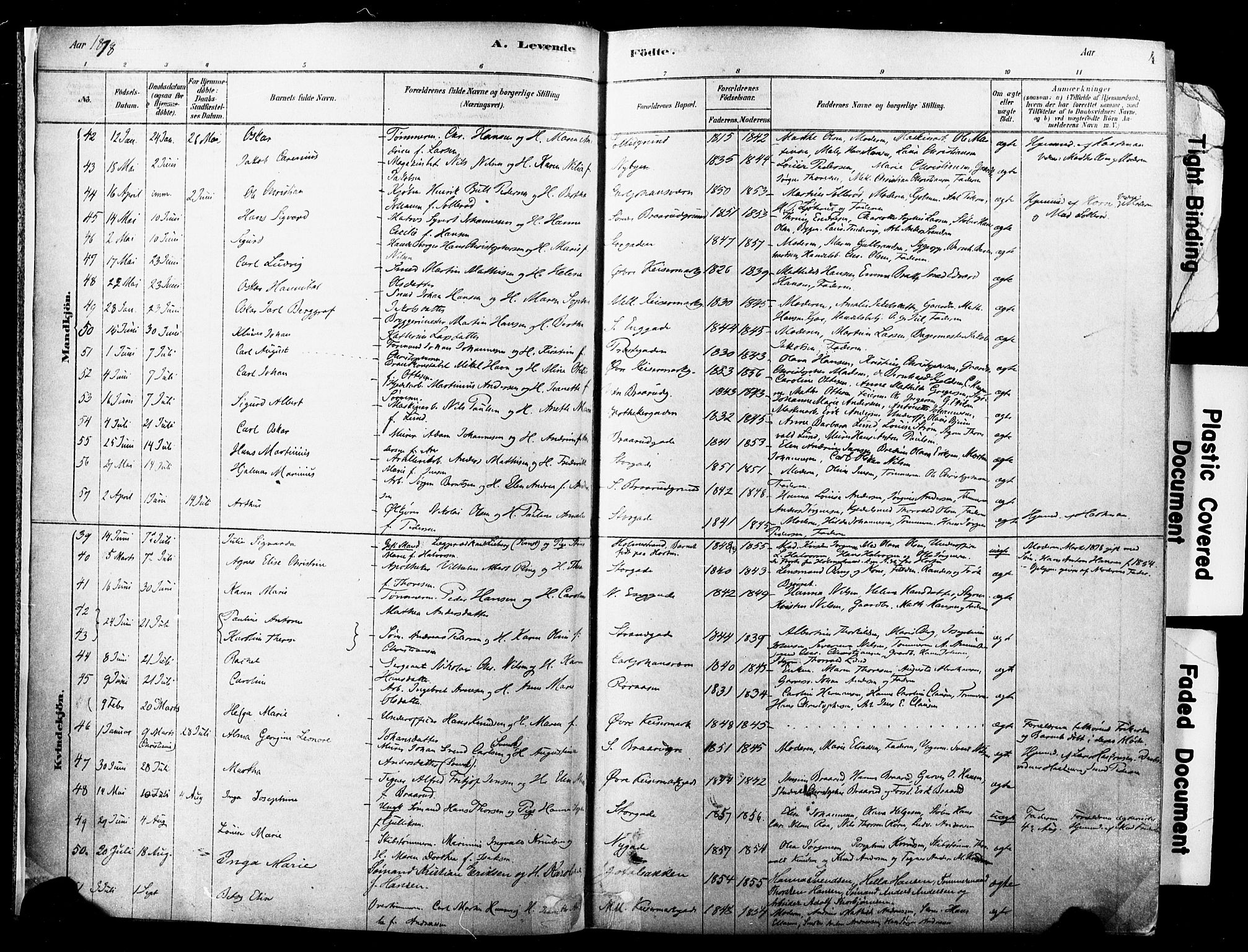 Horten kirkebøker, SAKO/A-348/F/Fa/L0003: Parish register (official) no. 3, 1878-1887, p. 4