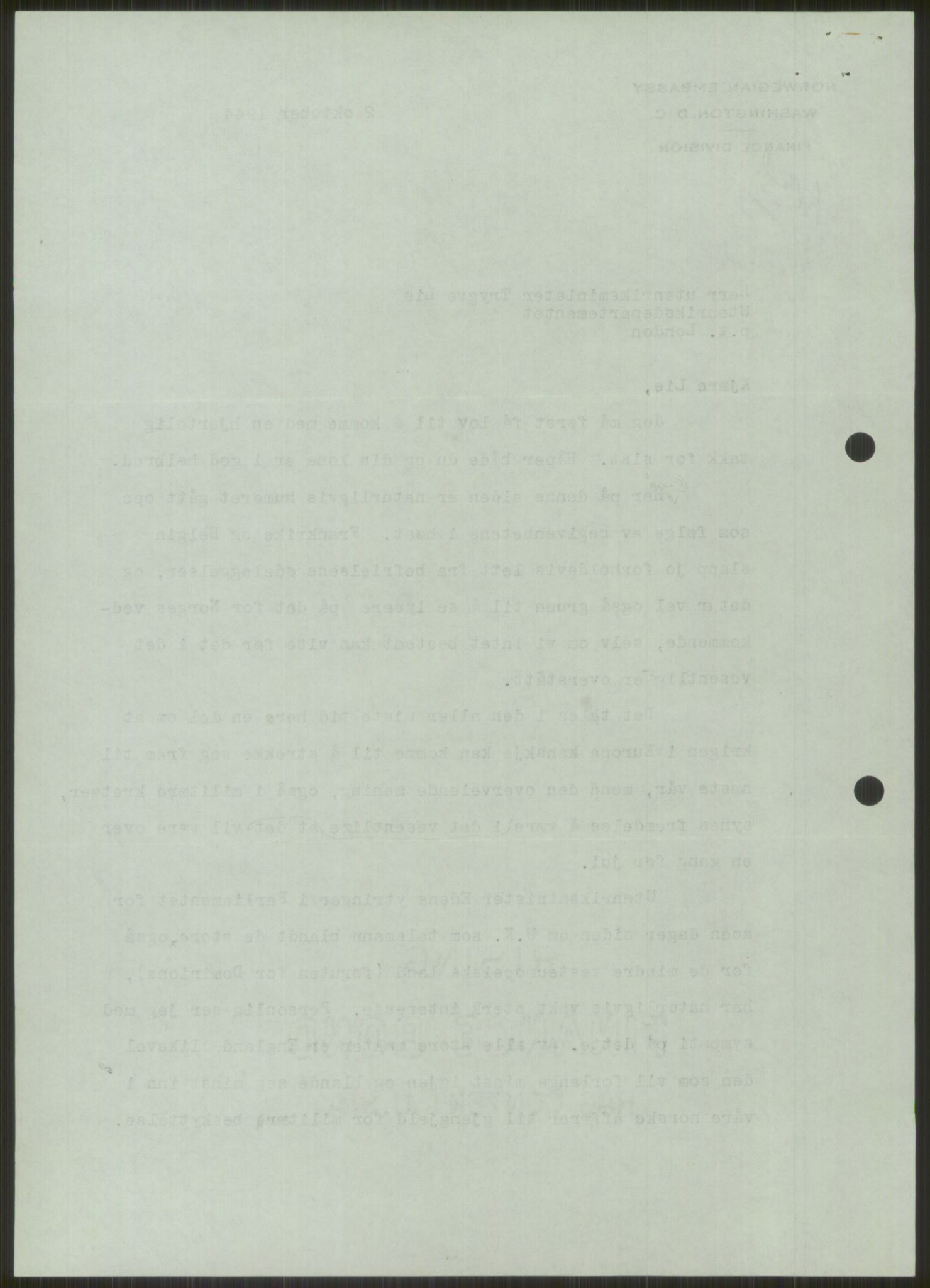 Lie, Trygve, AV/RA-PA-1407/D/L0005: Blandet korrespondanse., 1941-1945, p. 244