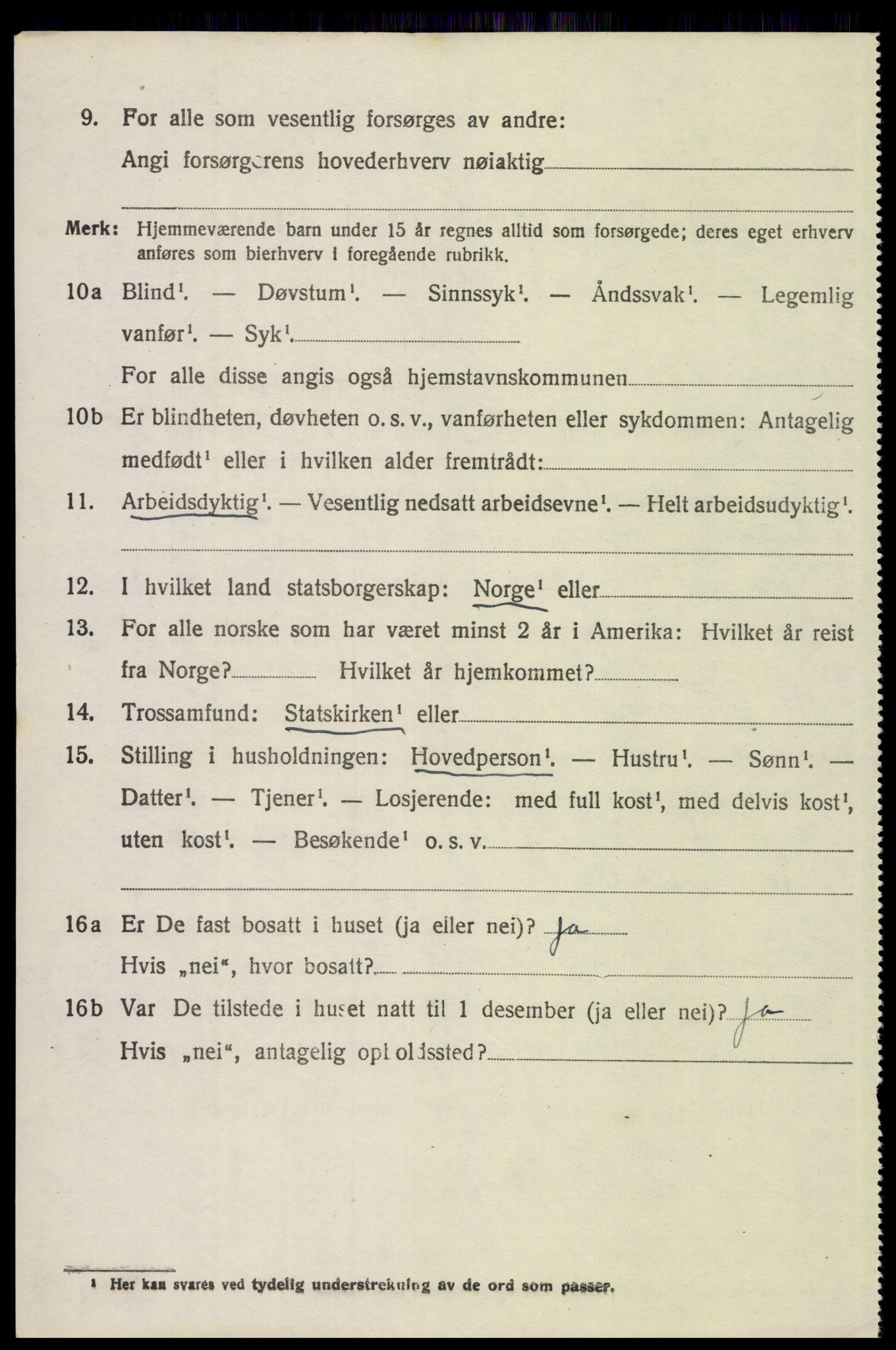 SAH, 1920 census for Elverum, 1920, p. 9701