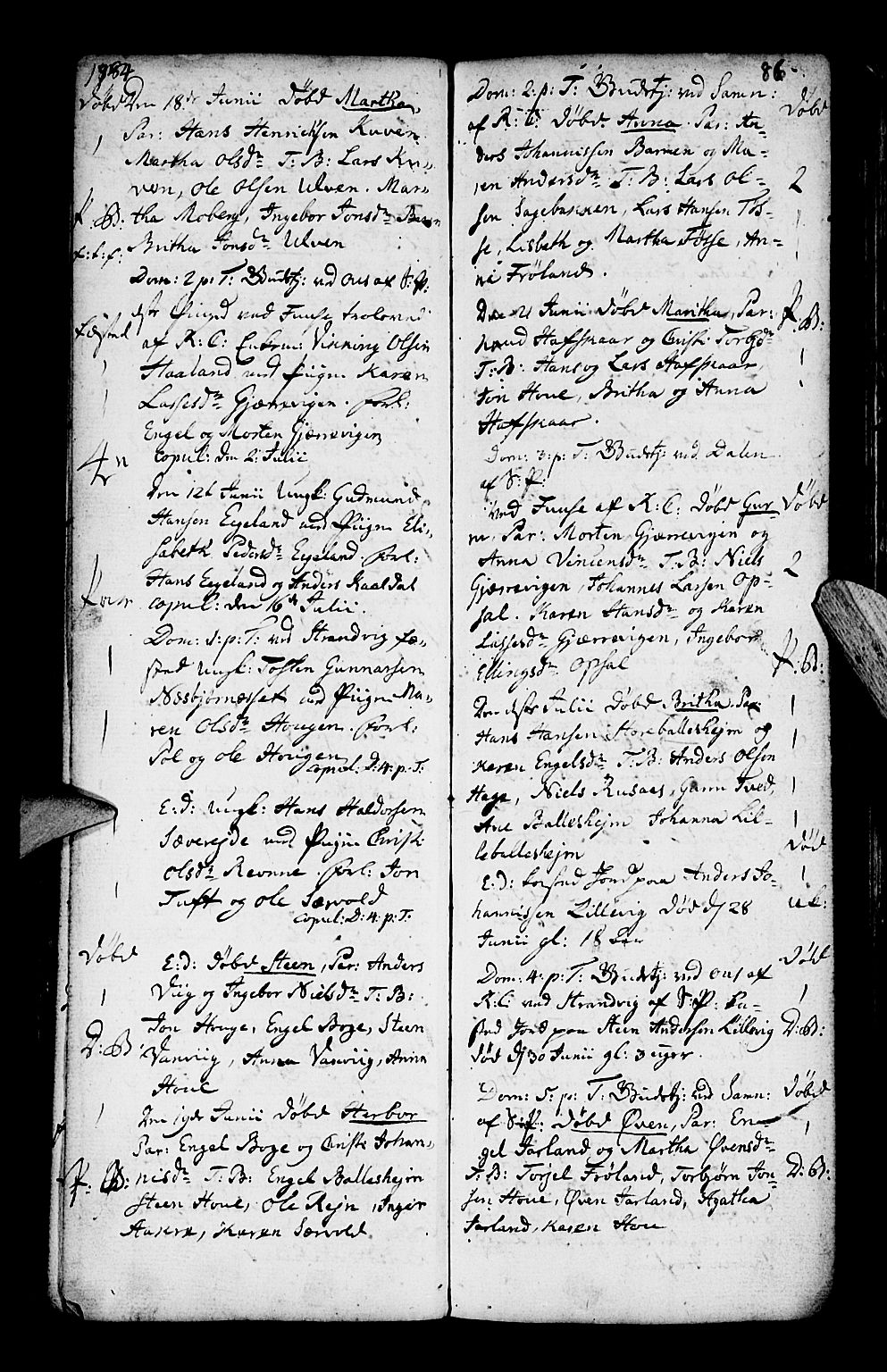 Os sokneprestembete, AV/SAB-A-99929: Parish register (official) no. A 10, 1779-1788, p. 86