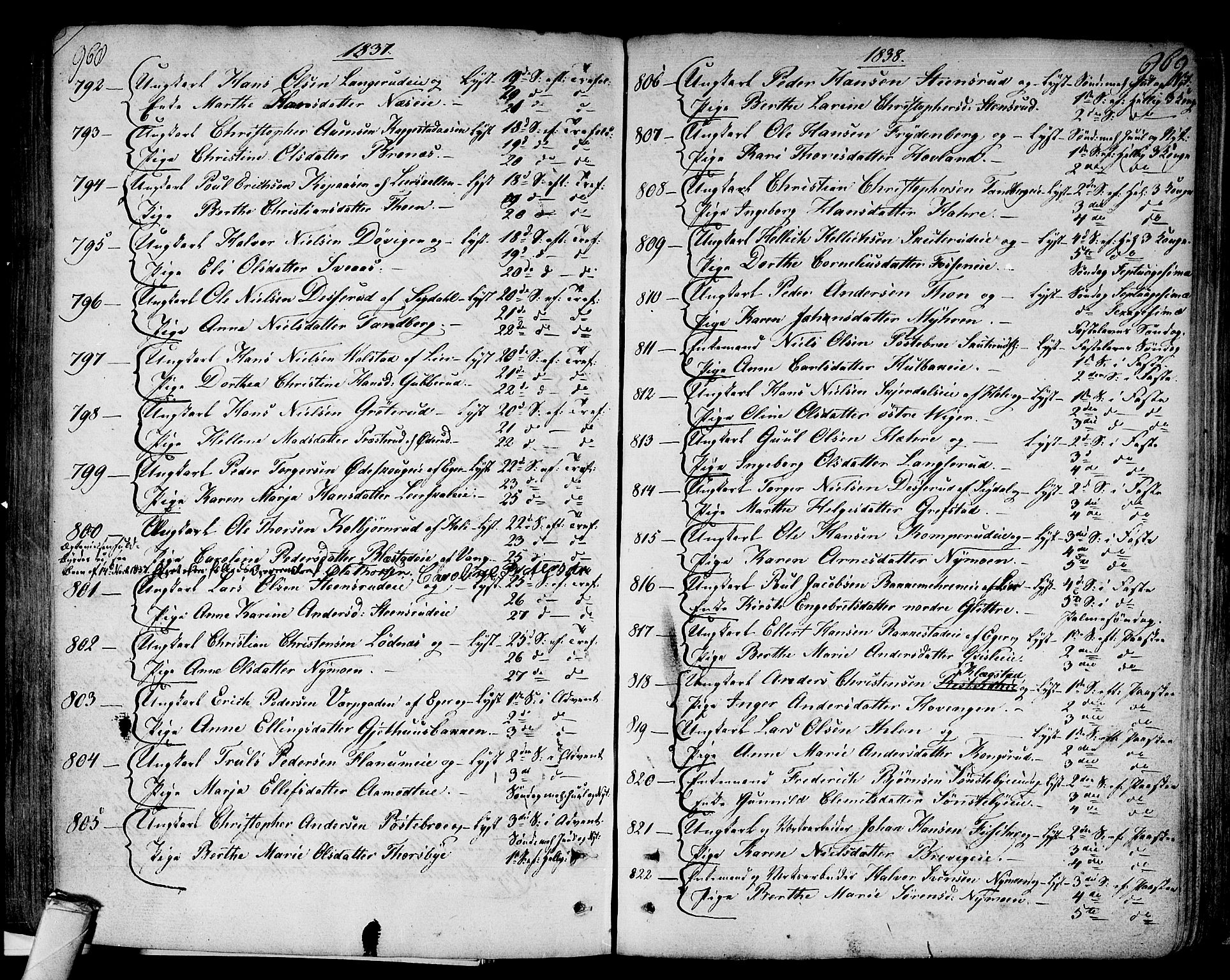 Modum kirkebøker, AV/SAKO-A-234/F/Fa/L0003: Parish register (official) no. 3, 1783-1819, p. 968-969