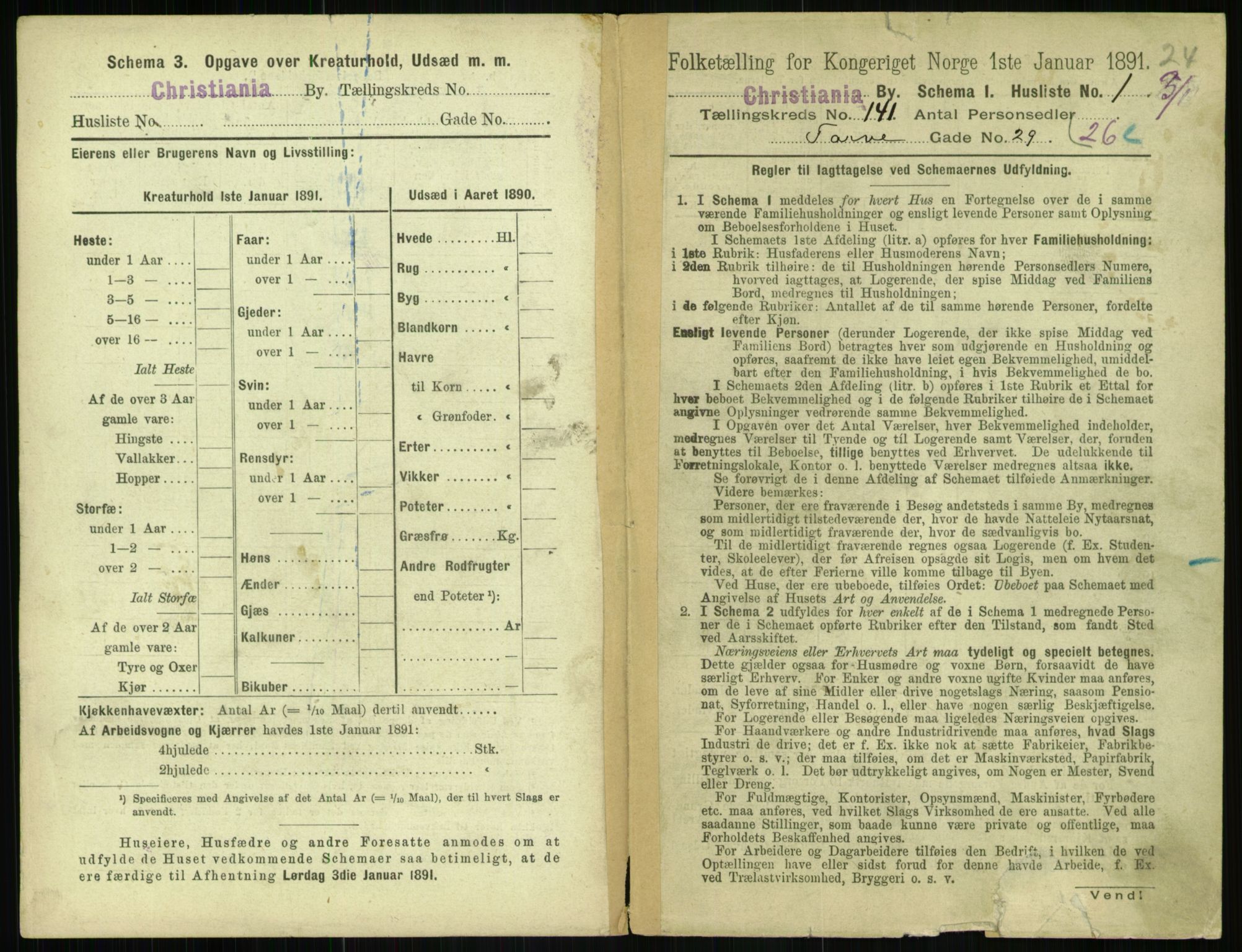 RA, 1891 census for 0301 Kristiania, 1891, p. 77941