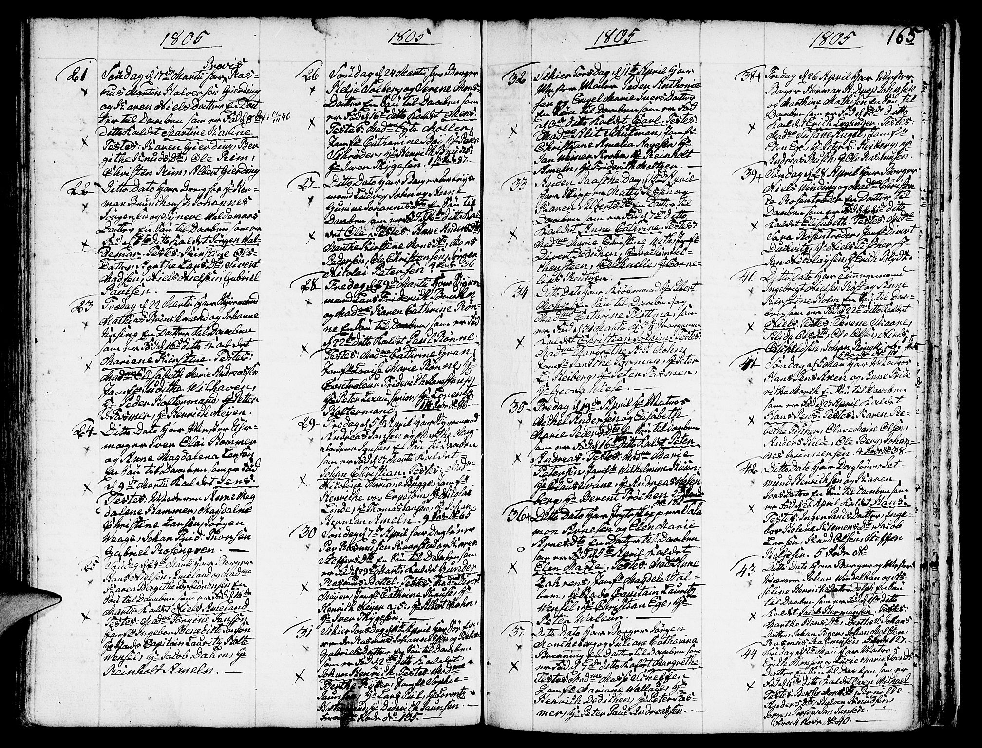 Nykirken Sokneprestembete, SAB/A-77101/H/Haa/L0005: Parish register (official) no. A 5, 1775-1808, p. 165