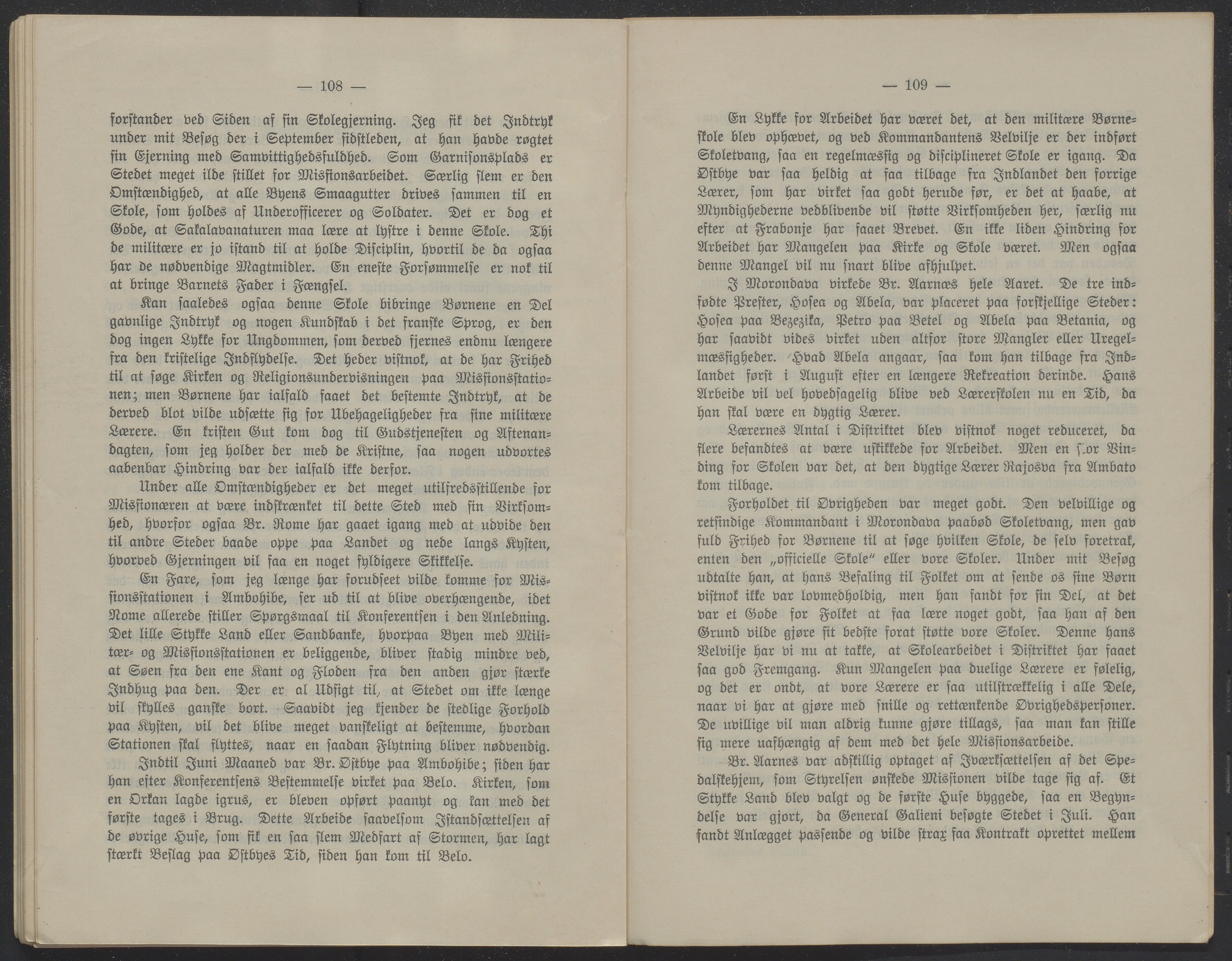 Det Norske Misjonsselskap - hovedadministrasjonen, VID/MA-A-1045/D/Db/Dba/L0340/0002: Beretninger, Bøker, Skrifter o.l   / Årsberetninger. Heftet. 60. , 1901, p. 108-109