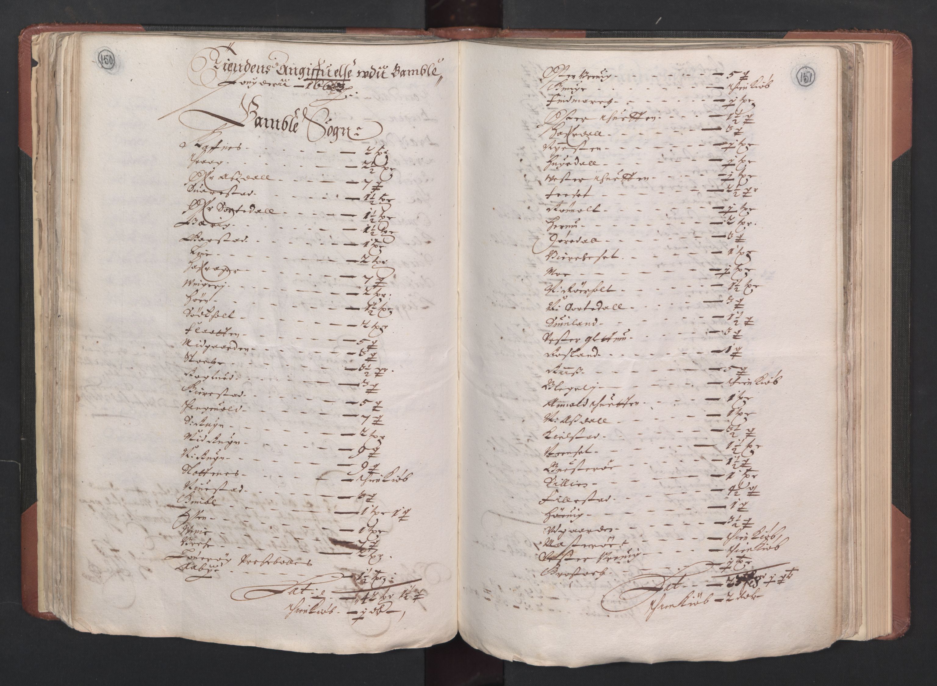 RA, Bailiff's Census 1664-1666, no. 6: Øvre and Nedre Telemark fogderi and Bamble fogderi , 1664, p. 150-151