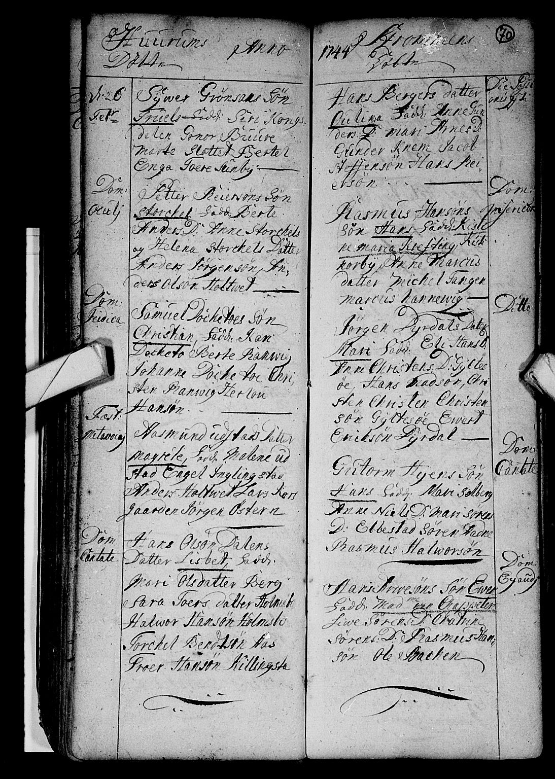 Hurum kirkebøker, AV/SAKO-A-229/F/Fa/L0002: Parish register (official) no. 2, 1733-1757, p. 70