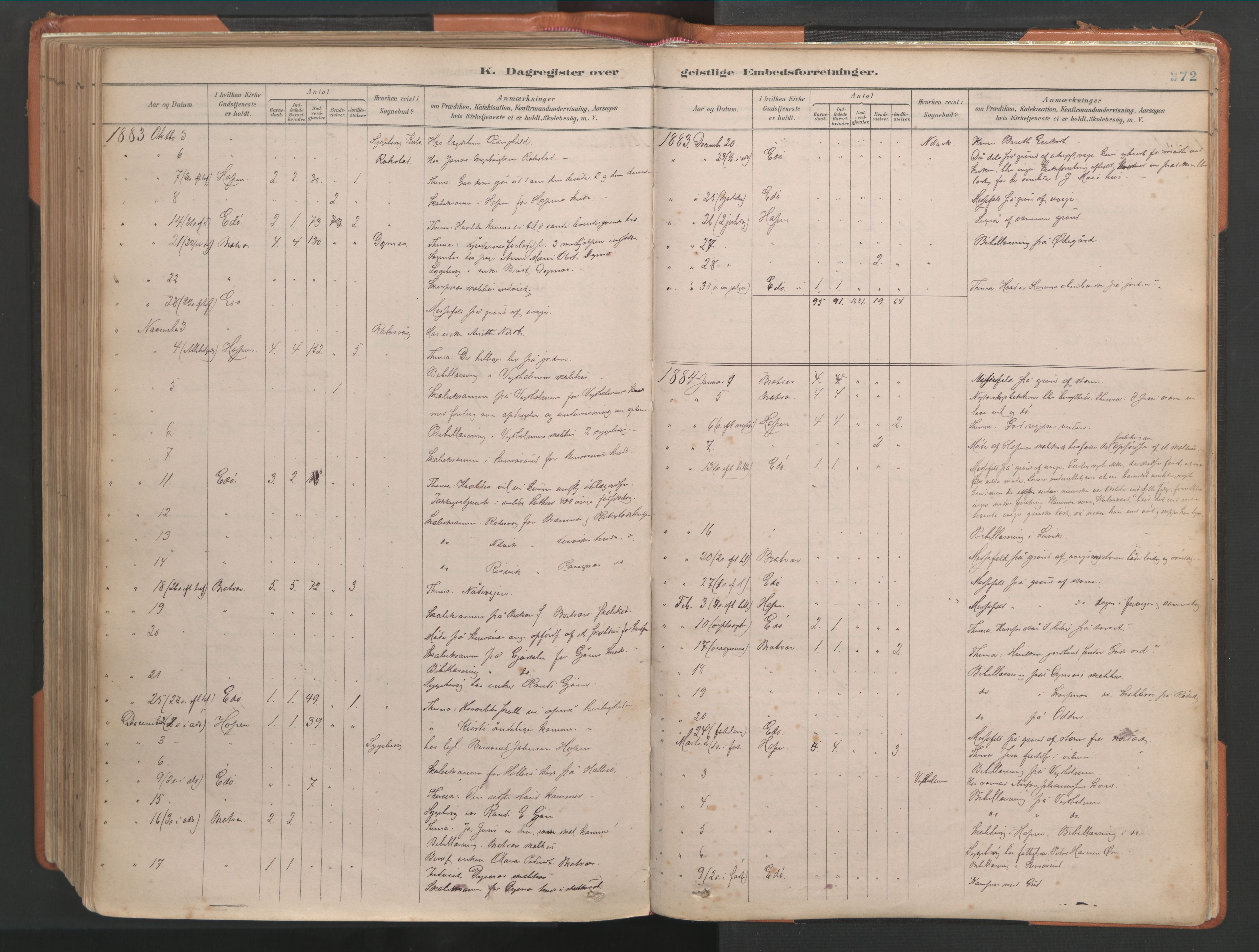 Ministerialprotokoller, klokkerbøker og fødselsregistre - Møre og Romsdal, AV/SAT-A-1454/581/L0941: Parish register (official) no. 581A09, 1880-1919, p. 372
