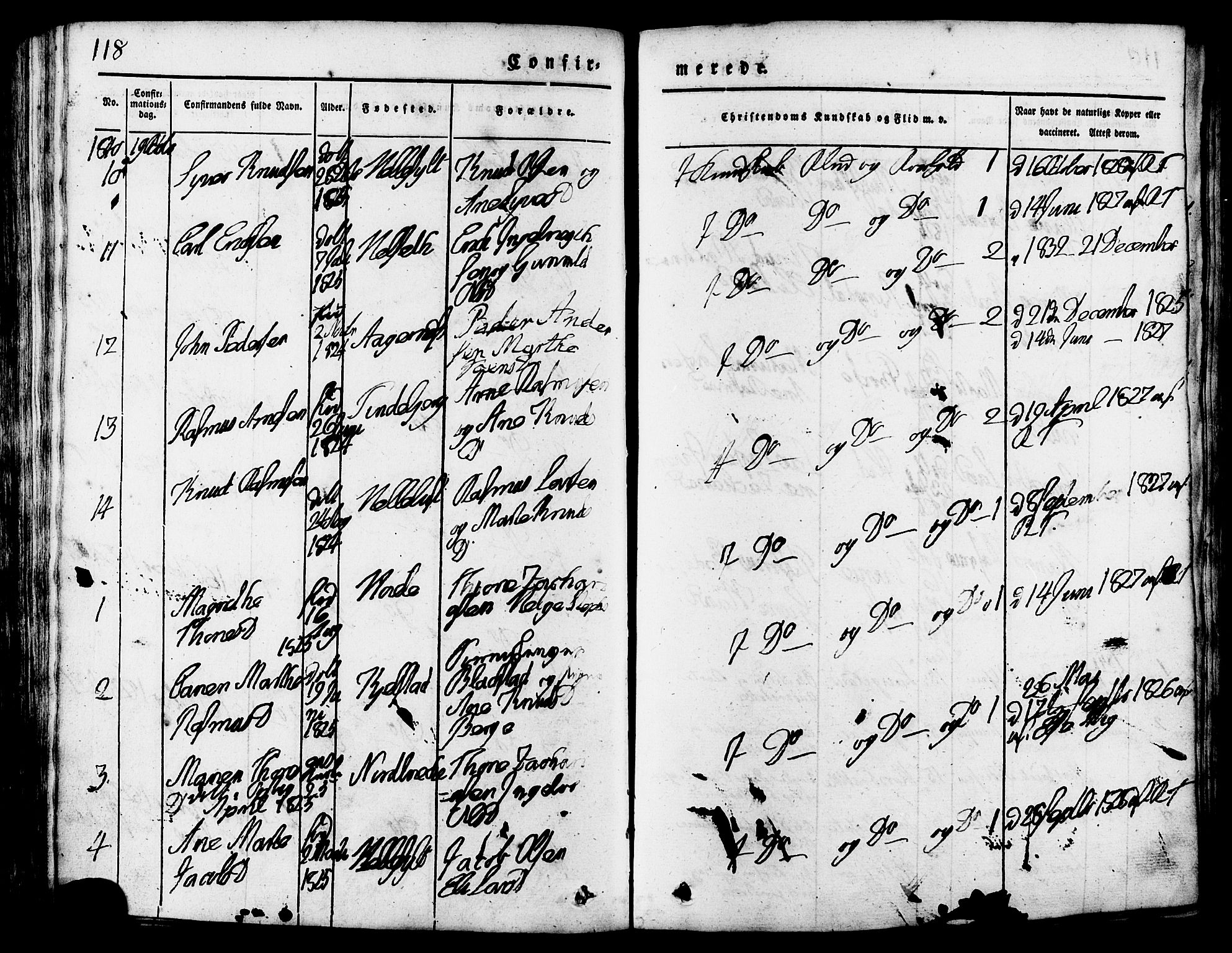 Ministerialprotokoller, klokkerbøker og fødselsregistre - Møre og Romsdal, AV/SAT-A-1454/517/L0221: Parish register (official) no. 517A01, 1827-1858, p. 118