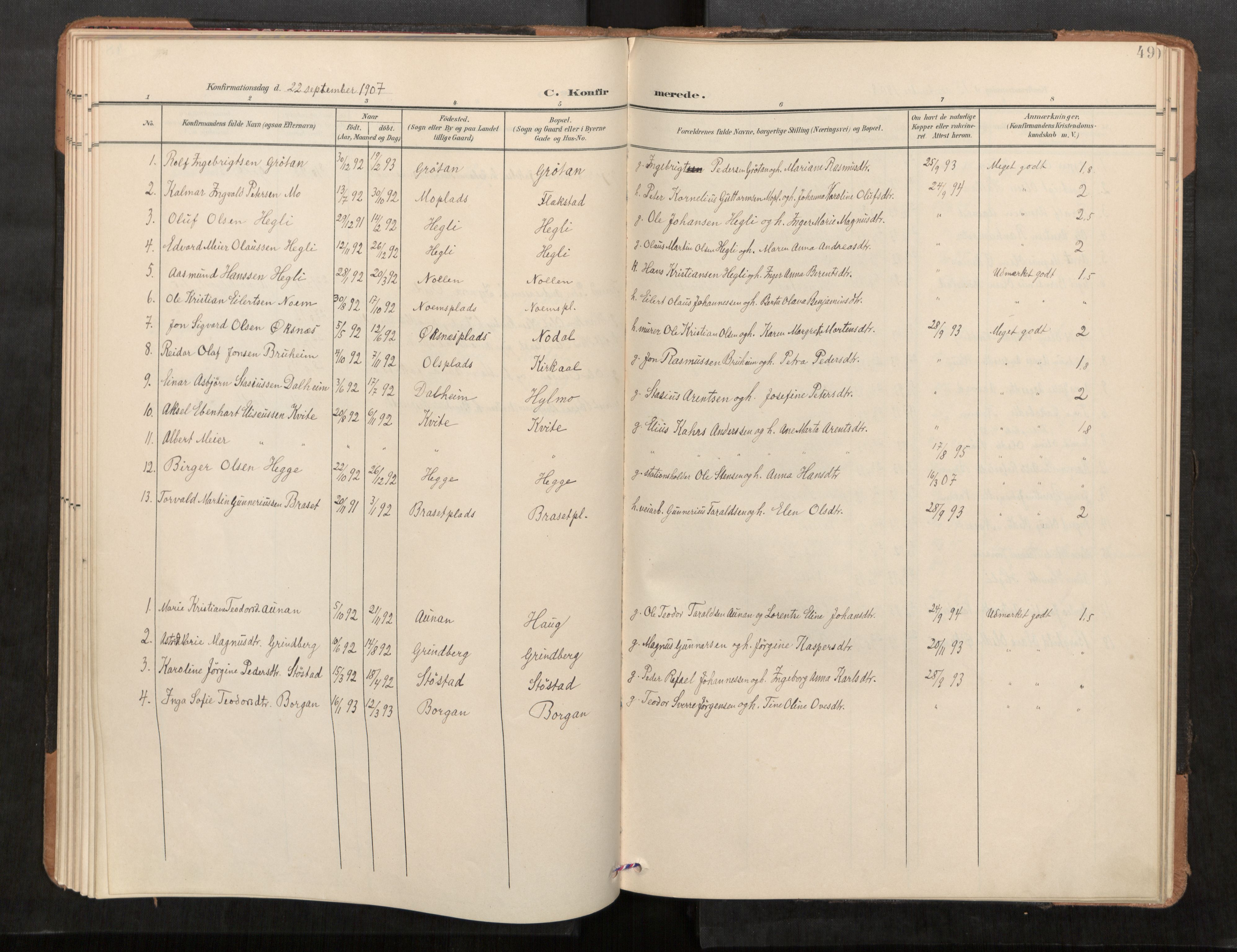 Stod sokneprestkontor, SAT/A-1164/1/I/I1/I1a/L0001: Parish register (official) no. 1, 1900-1912, p. 49
