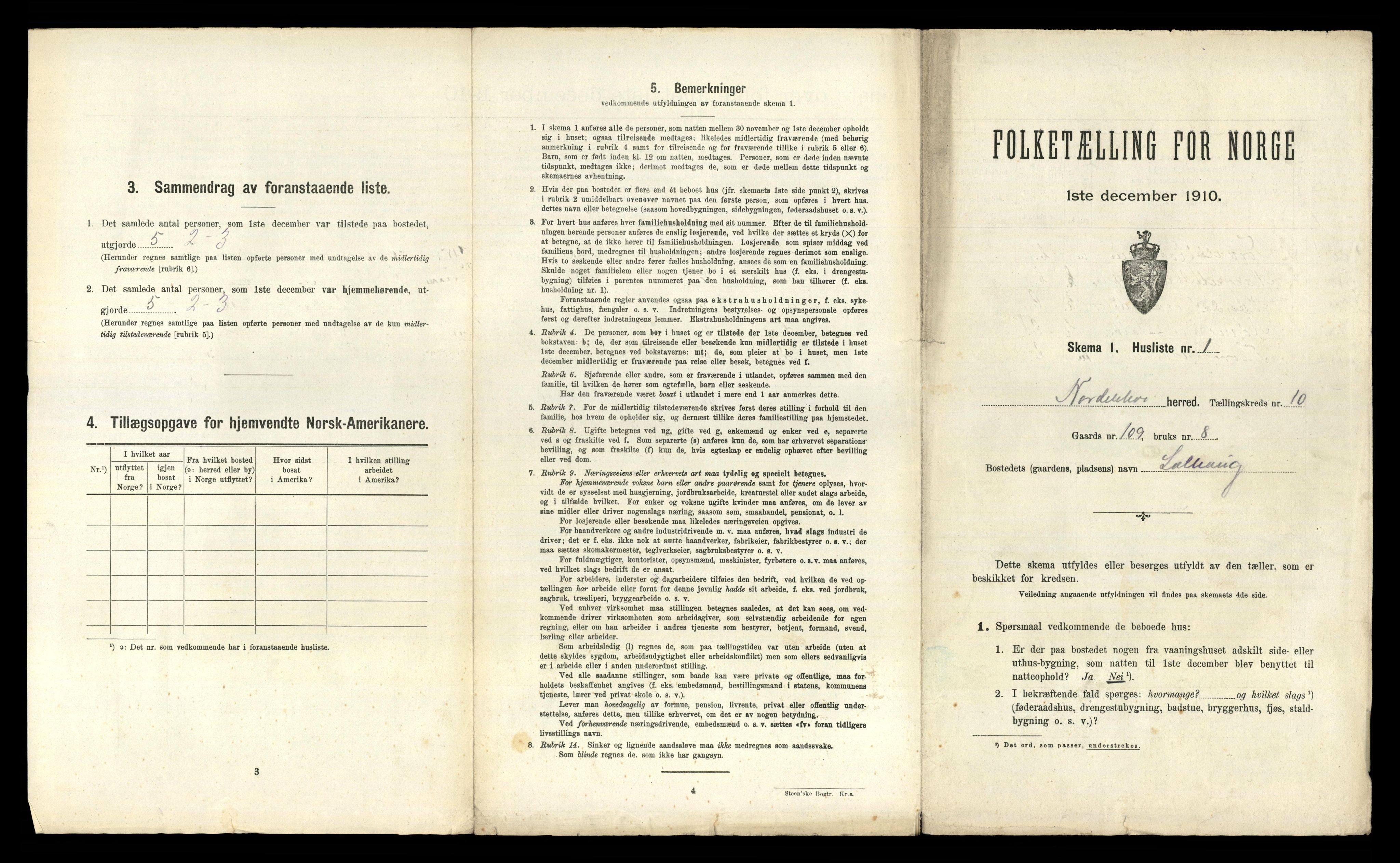 RA, 1910 census for Norderhov, 1910, p. 2568