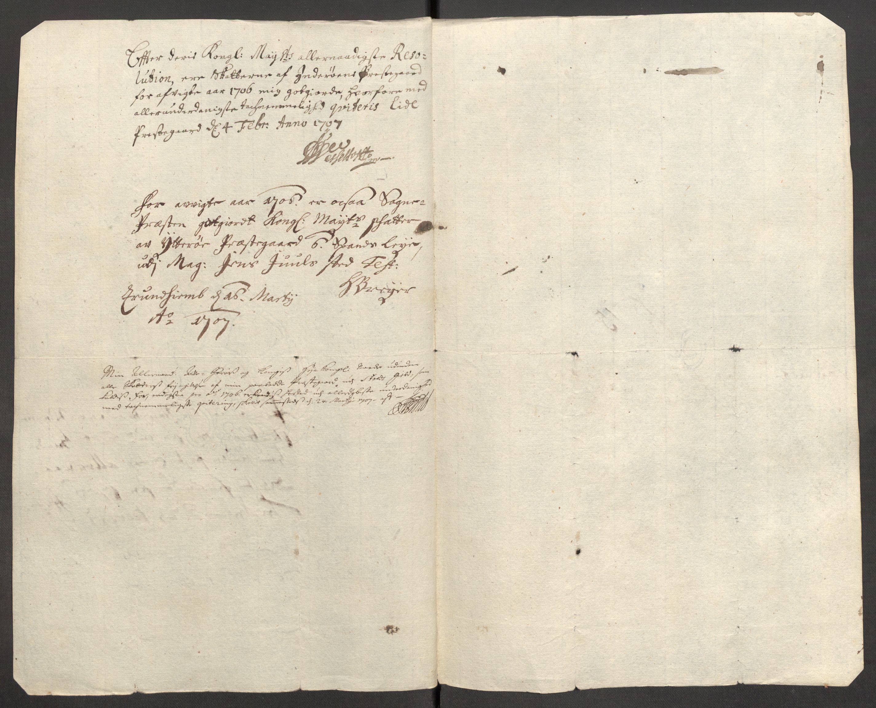 Rentekammeret inntil 1814, Reviderte regnskaper, Fogderegnskap, RA/EA-4092/R63/L4315: Fogderegnskap Inderøy, 1706-1707, p. 177
