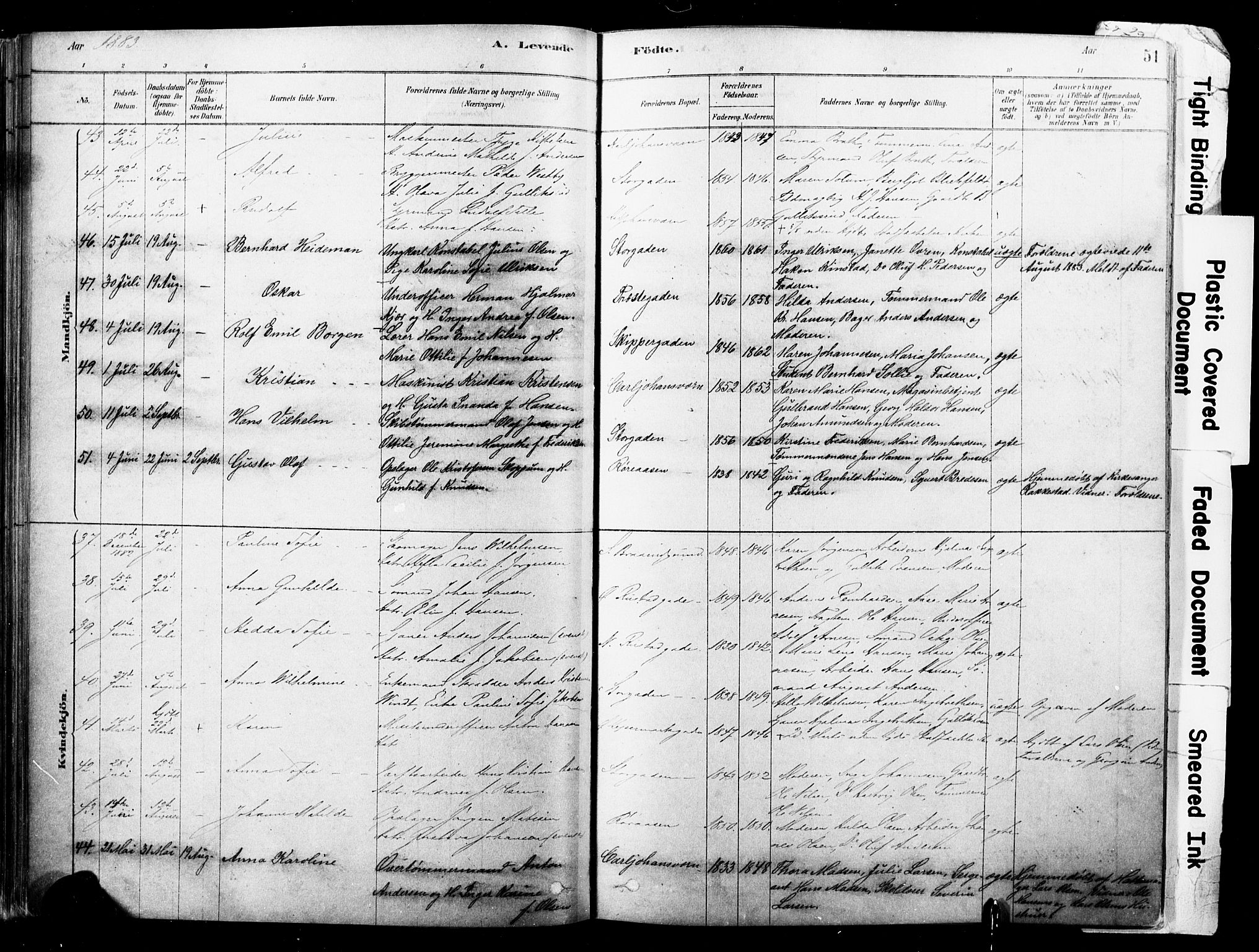 Horten kirkebøker, AV/SAKO-A-348/F/Fa/L0003: Parish register (official) no. 3, 1878-1887, p. 51