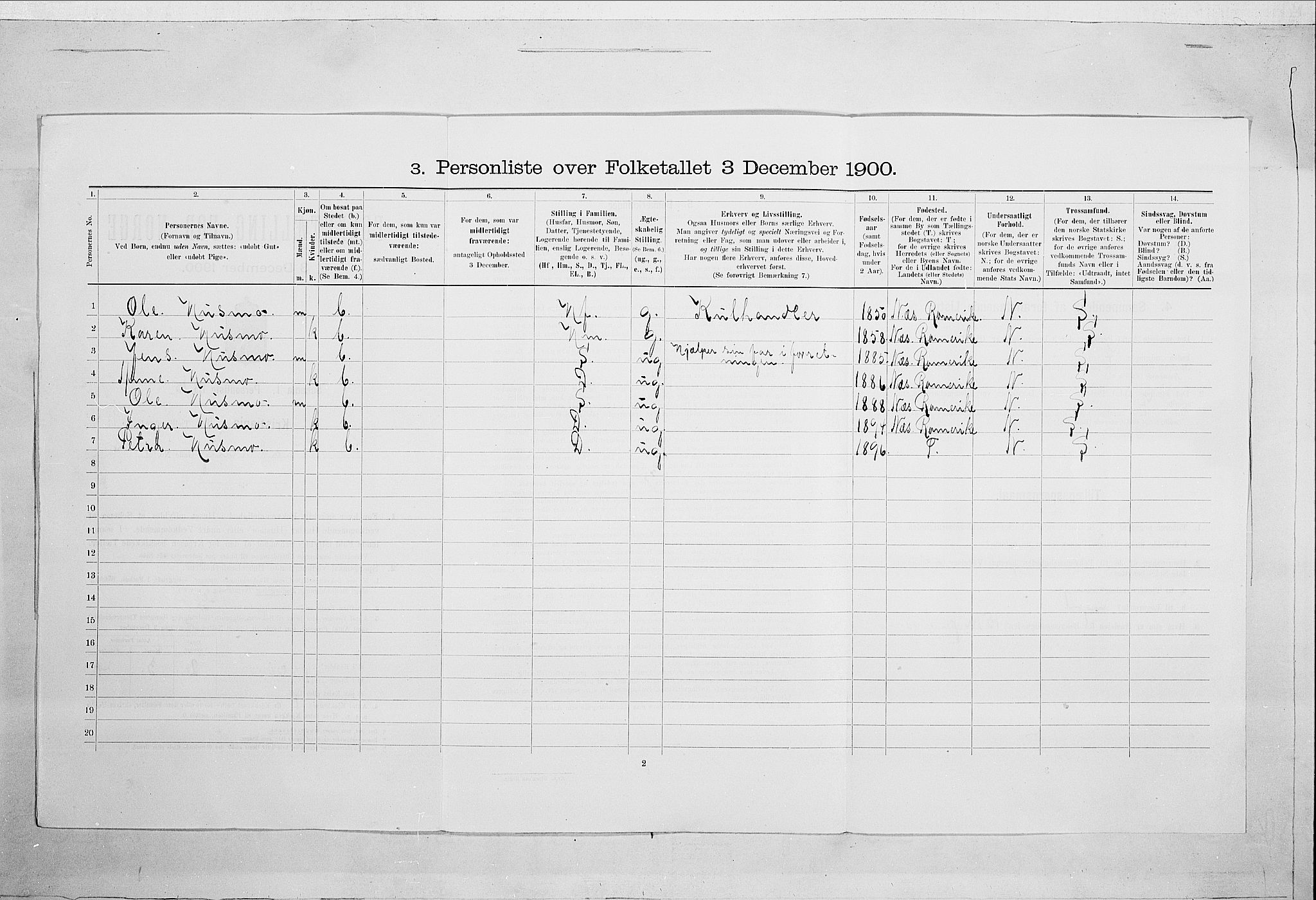 SAO, 1900 census for Kristiania, 1900, p. 109198