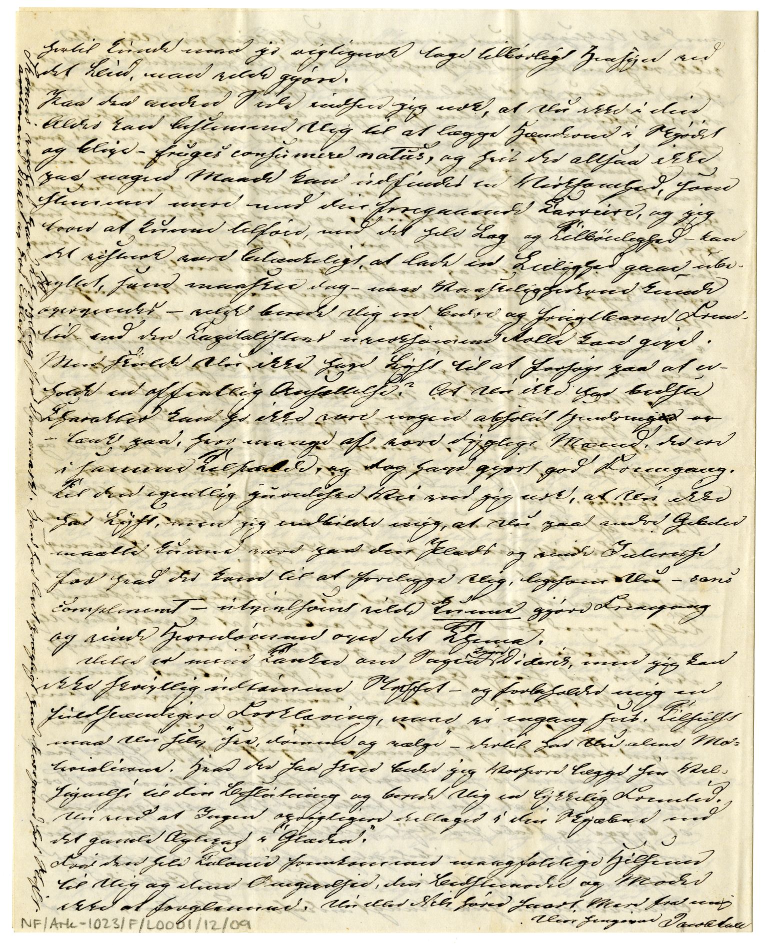 Diderik Maria Aalls brevsamling, NF/Ark-1023/F/L0001: D.M. Aalls brevsamling. A - B, 1738-1889, p. 97