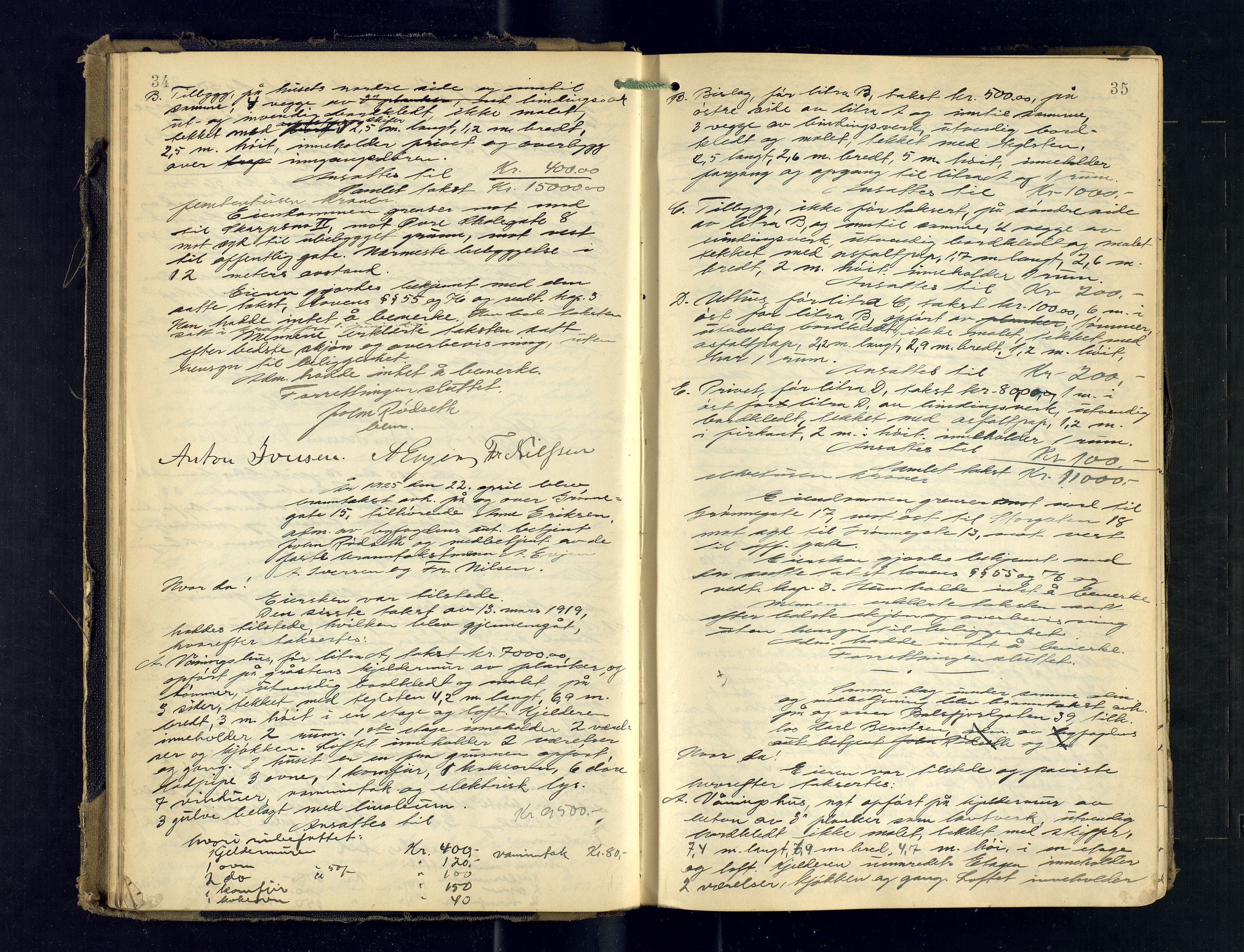Tromsø byfogd/byrett, AV/SATØ-SATØ-0063/1/Oc/Ocb/Ocba/L0008: Branntakstprotokoll, 1924-1930, p. 34-35
