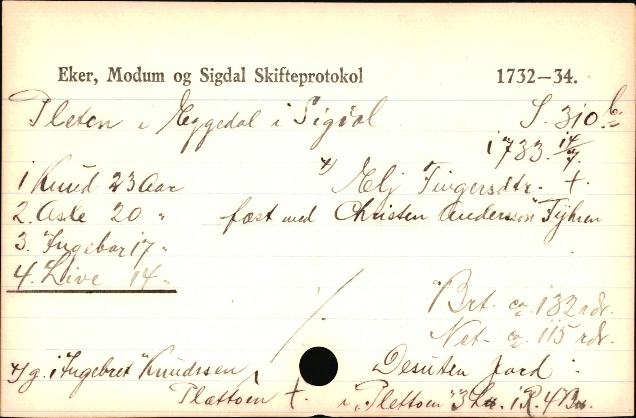 Eiker, Modum og Sigdal sorenskriveri, AV/SAKO-A-123/H, 1676-1828, p. 3984