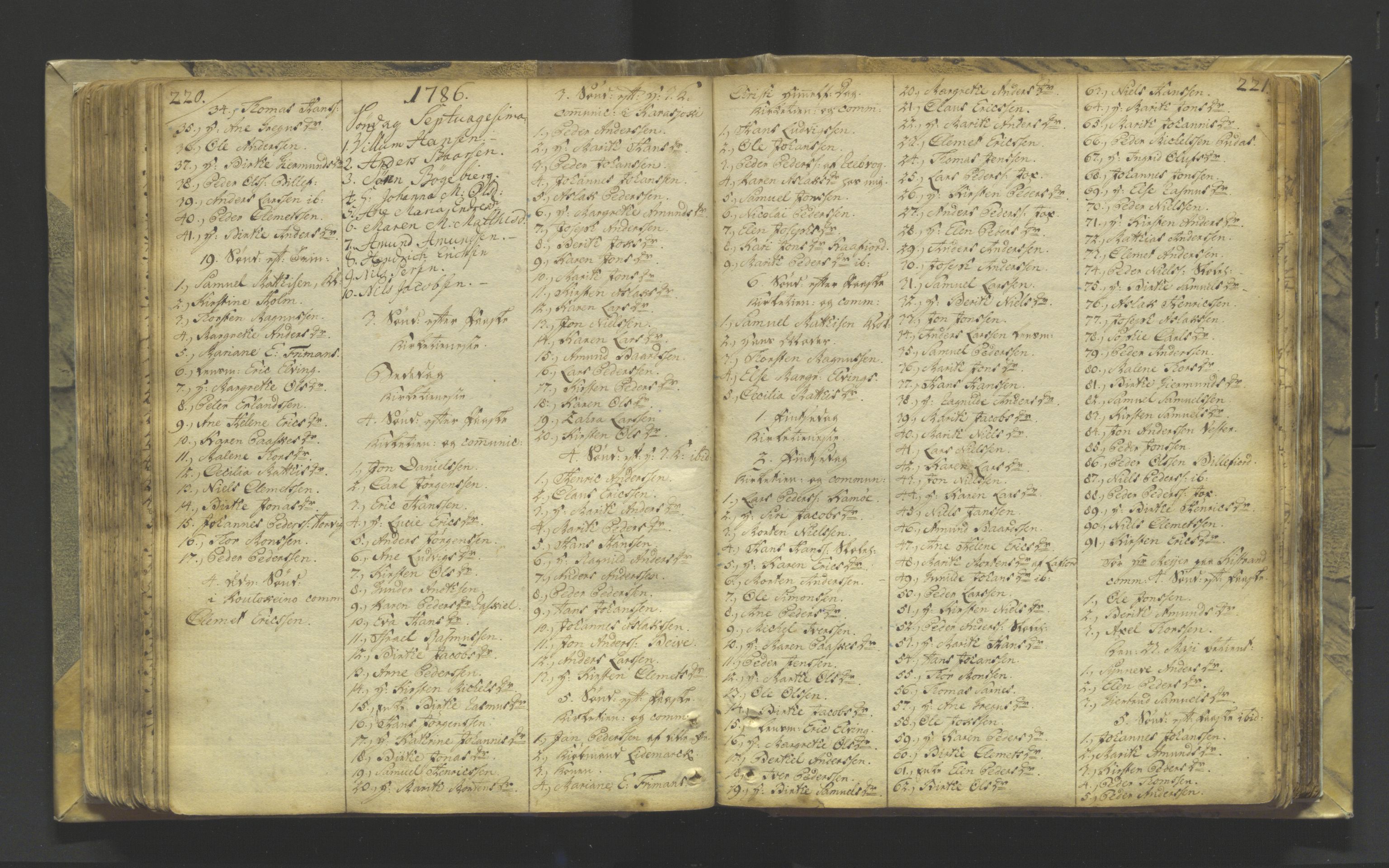 Kistrand/Porsanger sokneprestembete, SATØ/S-1351/H/Ha/L0001.kirke: Parish register (official) no. 1, 1764-1792, p. 220-221