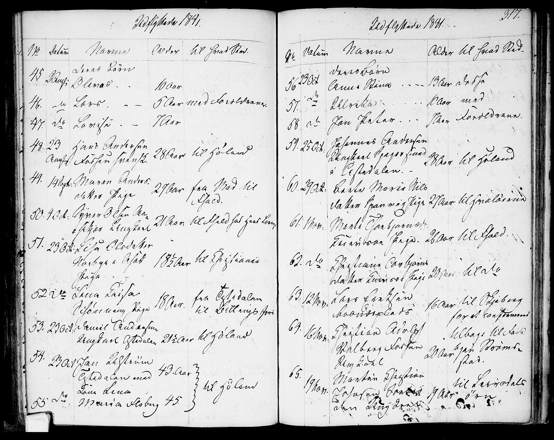 Berg prestekontor Kirkebøker, AV/SAO-A-10902/F/Fa/L0003: Parish register (official) no. I 3, 1832-1842, p. 317