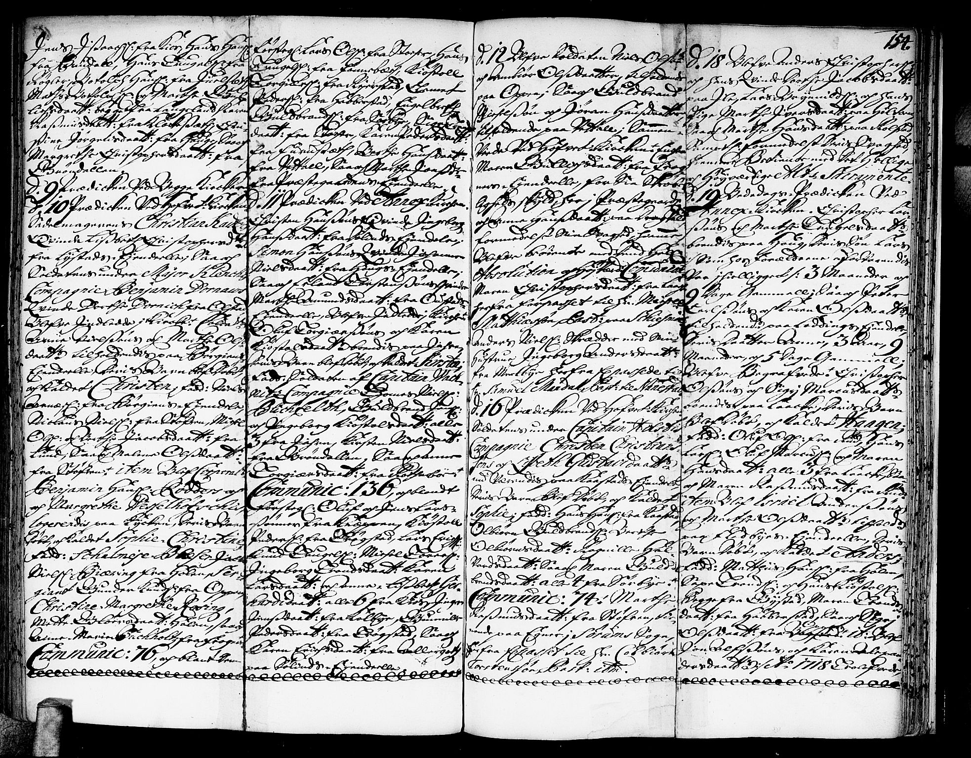 Ullensaker prestekontor Kirkebøker, AV/SAO-A-10236a/F/Fa/L0003: Parish register (official) no. I 3, 1711-1720, p. 154