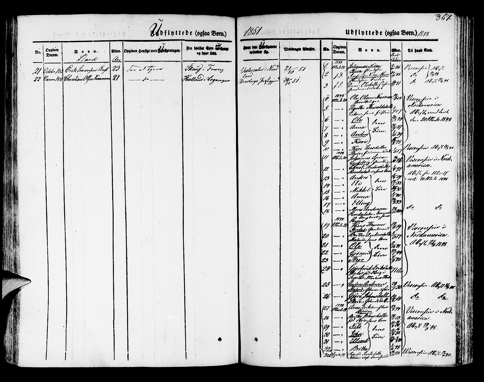 Leikanger sokneprestembete, AV/SAB-A-81001/H/Haa/Haaa/L0007: Parish register (official) no. A 7, 1838-1851, p. 367