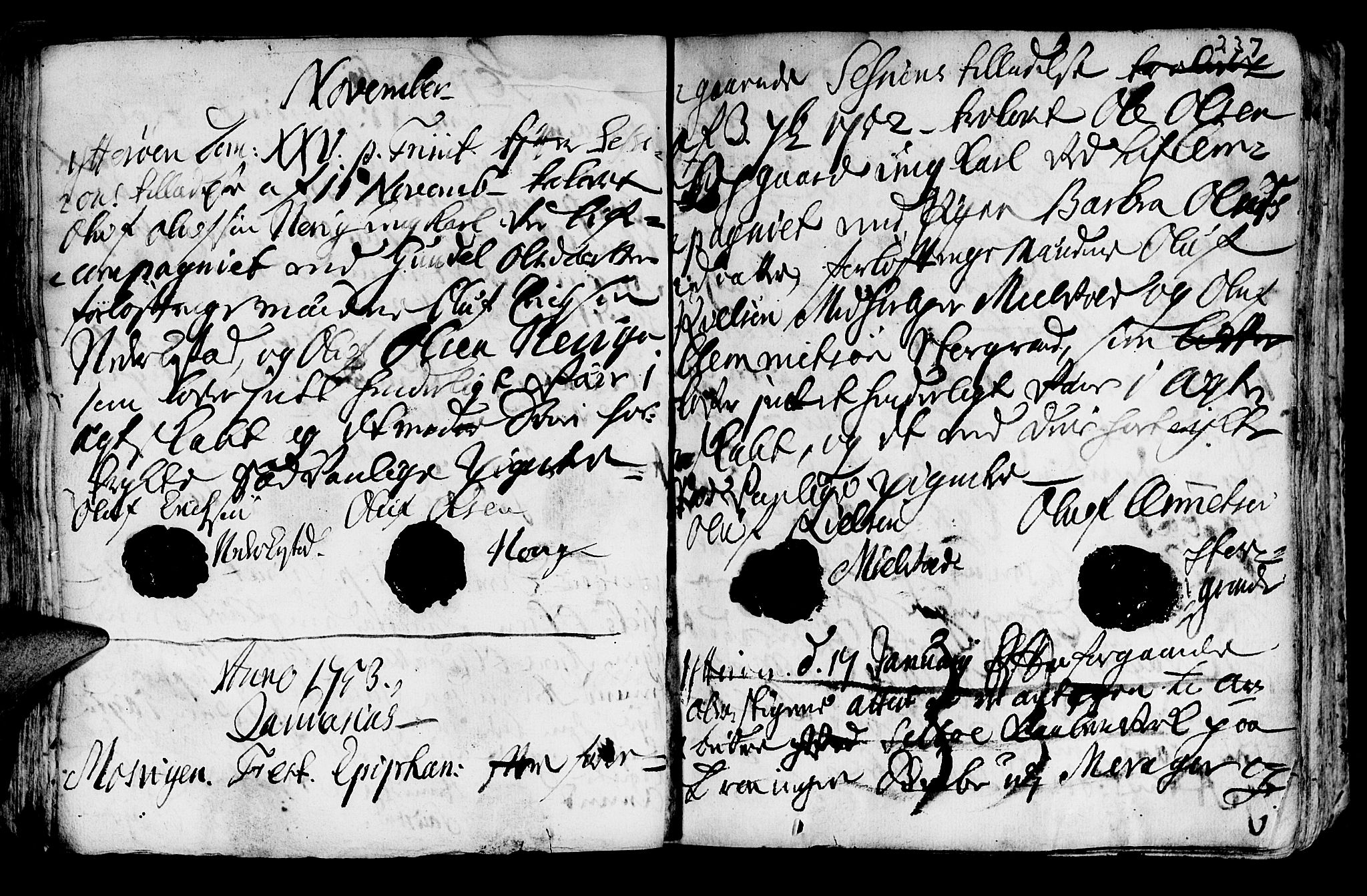 Ministerialprotokoller, klokkerbøker og fødselsregistre - Nord-Trøndelag, SAT/A-1458/722/L0215: Parish register (official) no. 722A02, 1718-1755, p. 237
