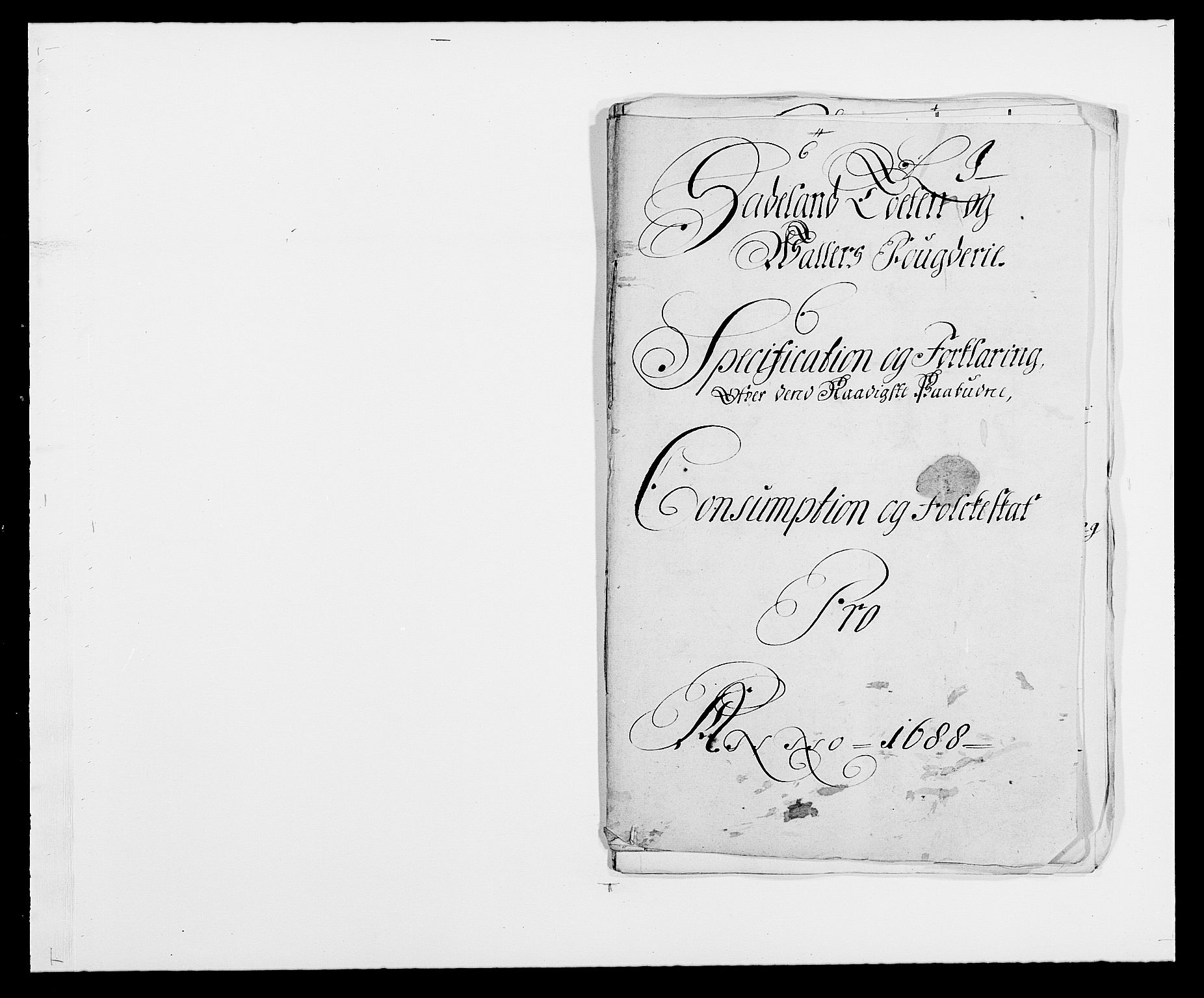 Rentekammeret inntil 1814, Reviderte regnskaper, Fogderegnskap, RA/EA-4092/R18/L1287: Fogderegnskap Hadeland, Toten og Valdres, 1688, p. 261
