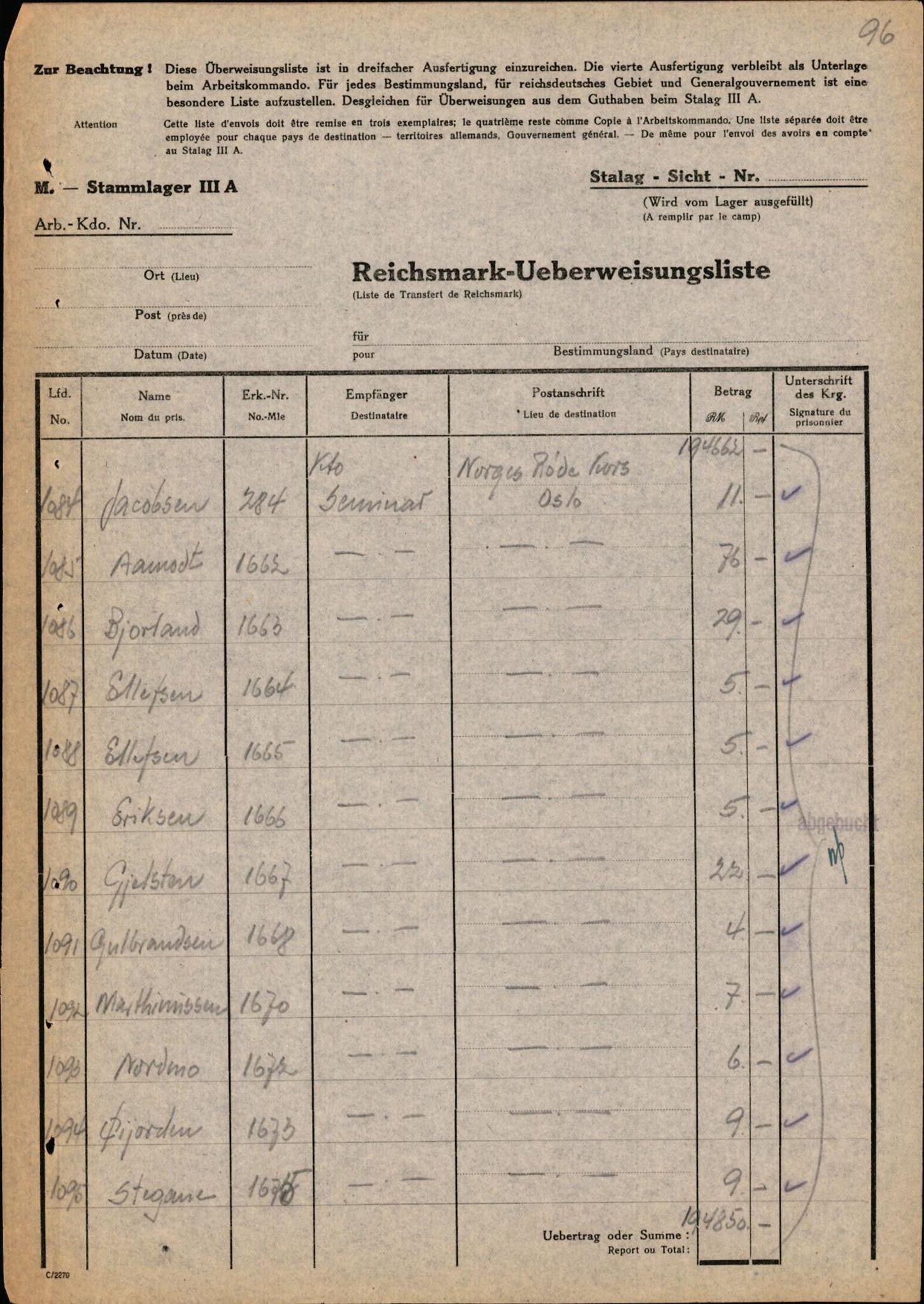 Forsvaret, Forsvarets krigshistoriske avdeling, AV/RA-RAFA-2017/Y/Yf/L0202: II-C-11-2103-2104  -  Norske offiserer i krigsfangenskap, 1940-1945, p. 251