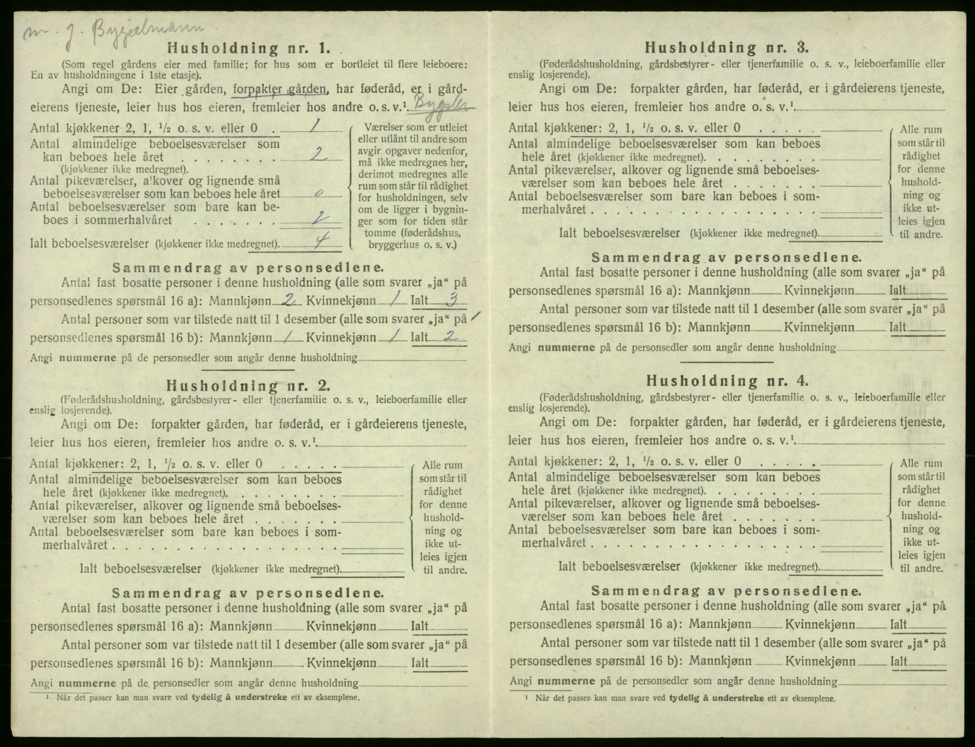 SAB, 1920 census for Stord, 1920, p. 218