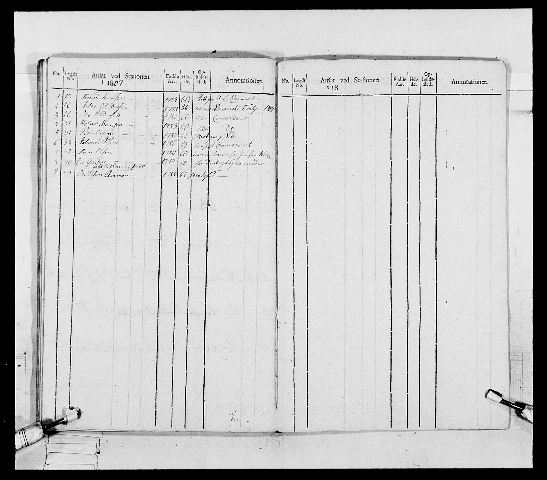 Generalitets- og kommissariatskollegiet, Det kongelige norske kommissariatskollegium, AV/RA-EA-5420/E/Eh/L0075b: 1. Trondheimske nasjonale infanteriregiment, 1807, p. 228